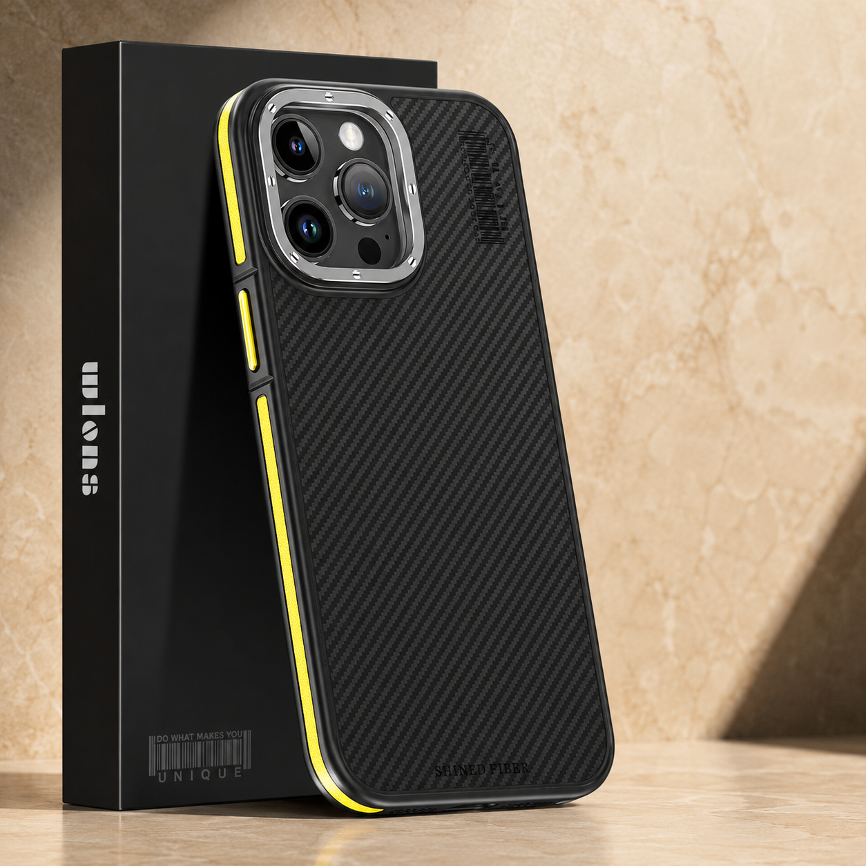 Premium Luxury iPhone Case MagSafe Compatible 600D Kevlar Carbon Fiber Cover Metal Camera Ring Dual Layer Shockproof Half Wrapped Protective Durable Design Finish