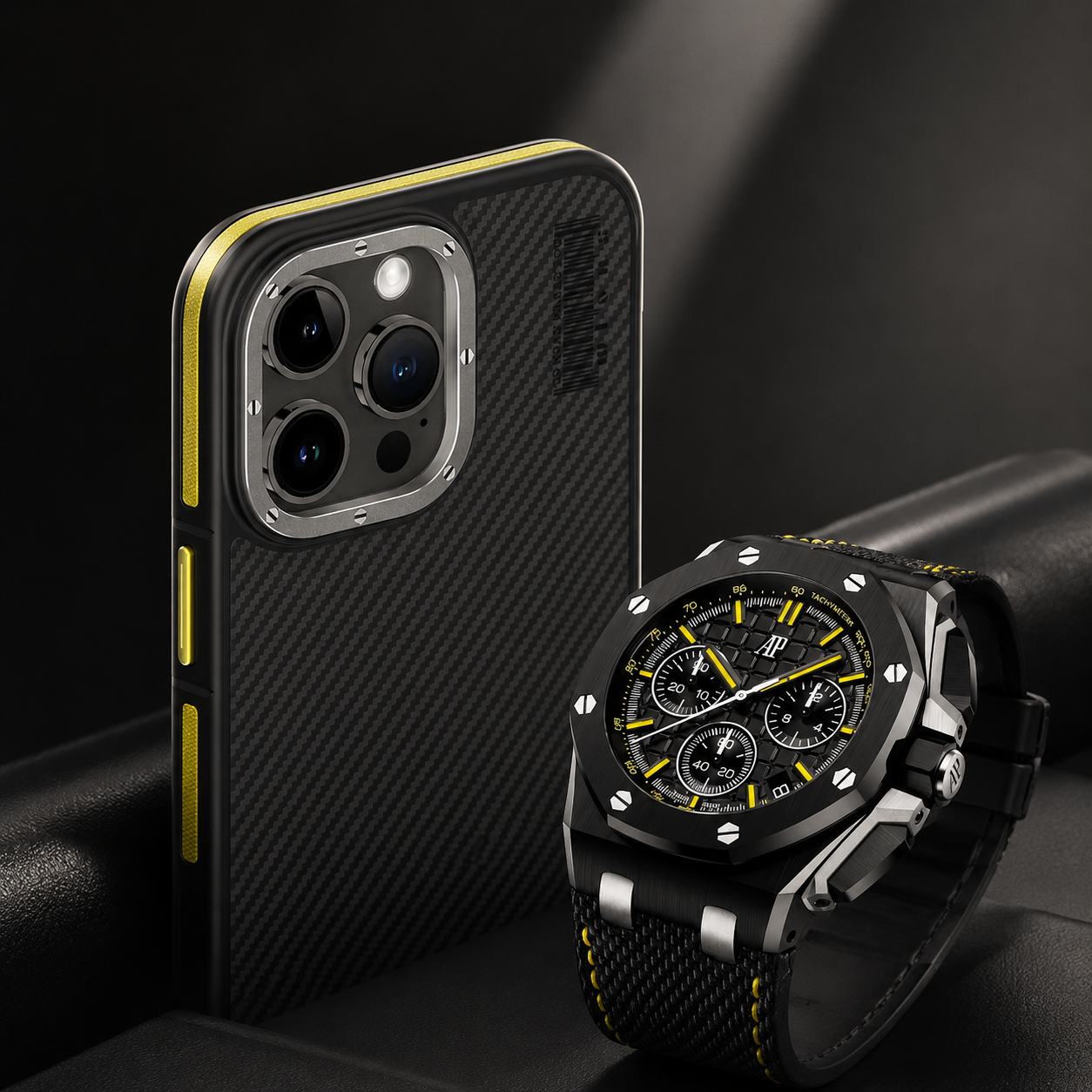 Premium Luxury iPhone Case MagSafe Compatible 600D Kevlar Carbon Fiber Cover Metal Camera Ring Dual Layer Shockproof Half Wrapped Protective Durable Design Finish