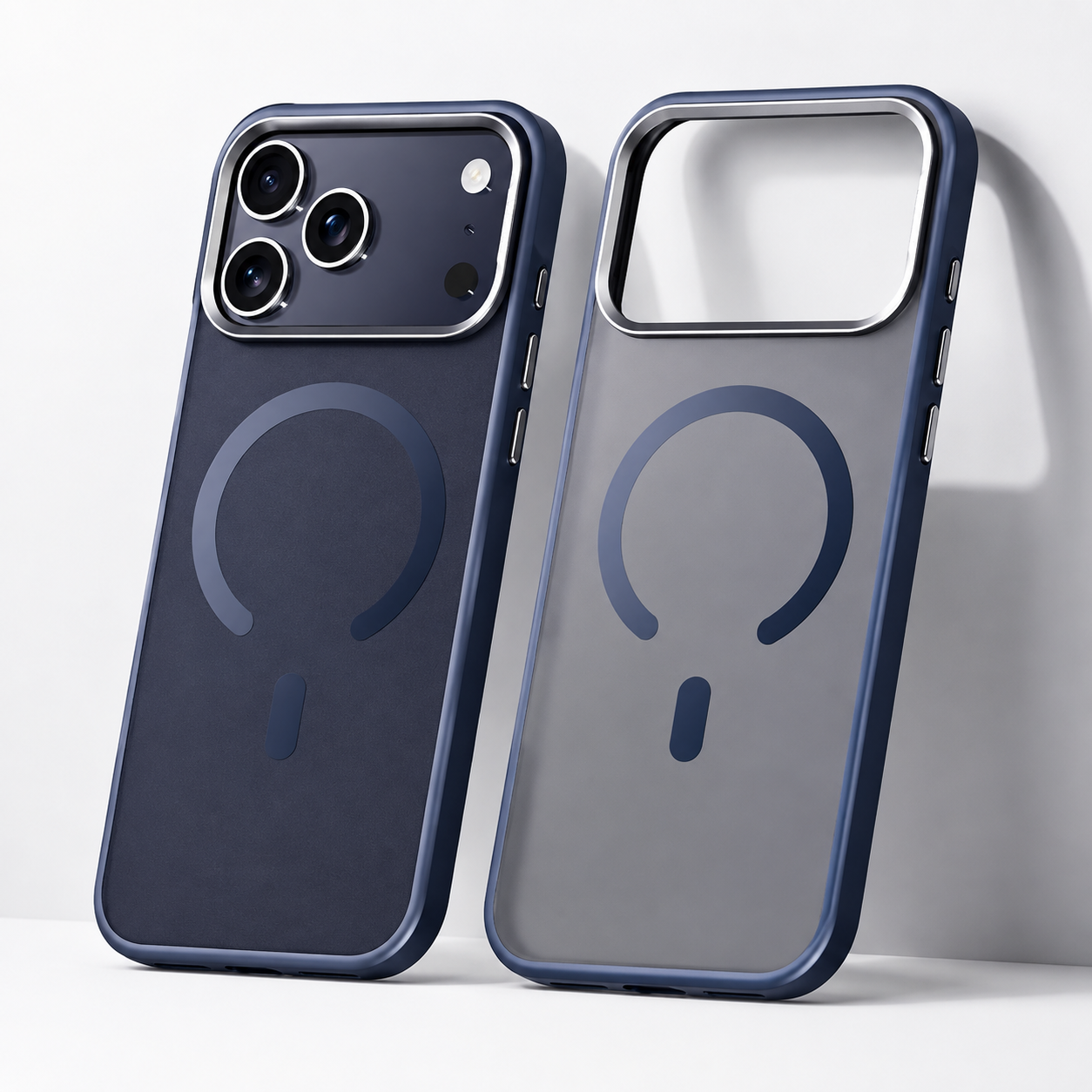 Premium Luxury iPhone Case MagSafe Compatible Alloy Lens Frame Matte Cover Translucent PC TPU Hybrid Shockproof Protective Durable Design Finish