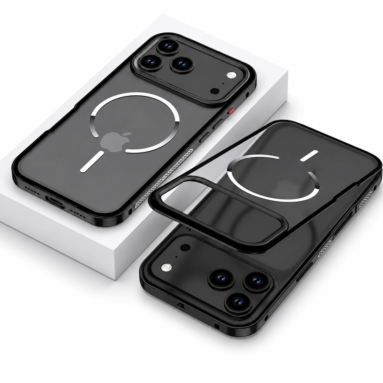 Premium Luxury iPhone Case MagSafe Compatible Aluminum Alloy Frosted Magnetic Backplate Full Protection Anti Fingerprint Slim Durable Design
