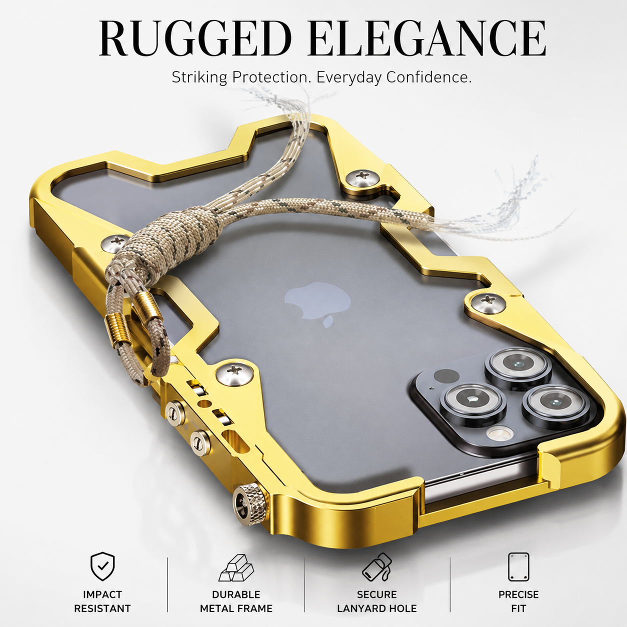 Premium Luxury iPhone Case MagSafe Compatible Aluminum Armor Frame Cover Shockproof Heavy Duty Bumper Rugged Protective Slim Design Finish