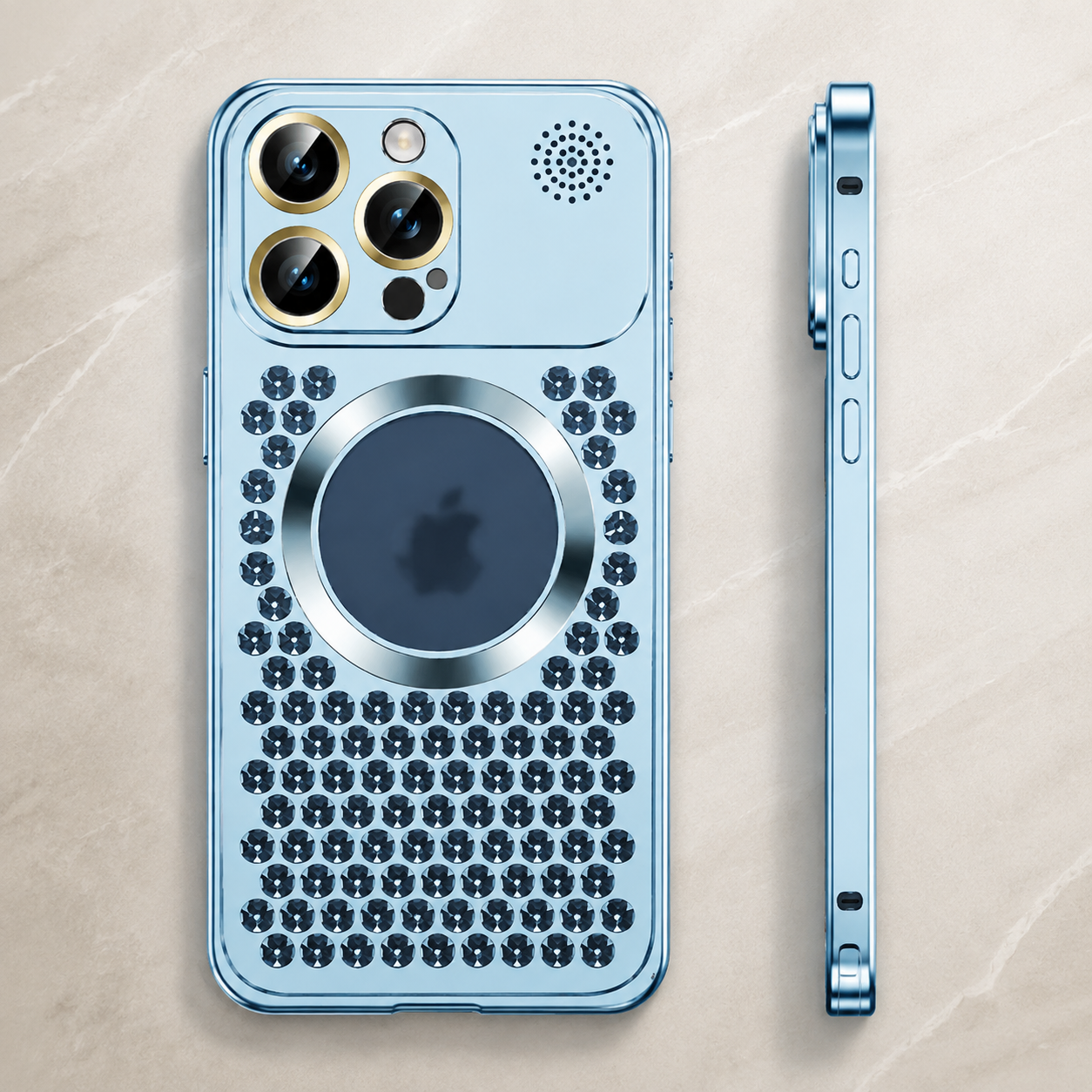 Premium Luxury iPhone Case MagSafe Compatible Aluminum Frame Heat Dissipation Metal Cover Shockproof Camera Protection Electroplated Slim Durable Design Finish