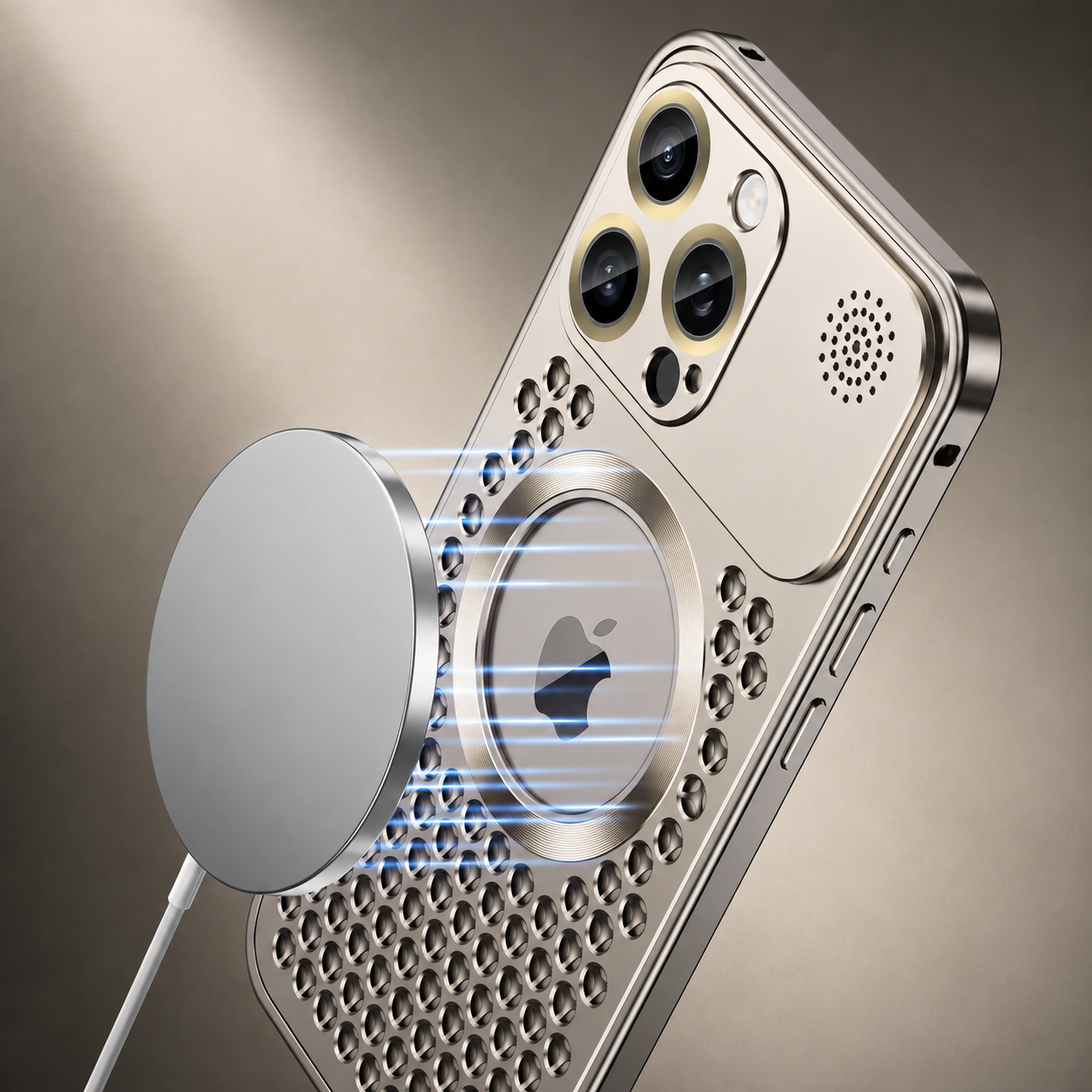 Premium Luxury iPhone Case MagSafe Compatible Aluminum Frame Heat Dissipation Metal Cover Shockproof Camera Protection Electroplated Slim Durable Design Finish