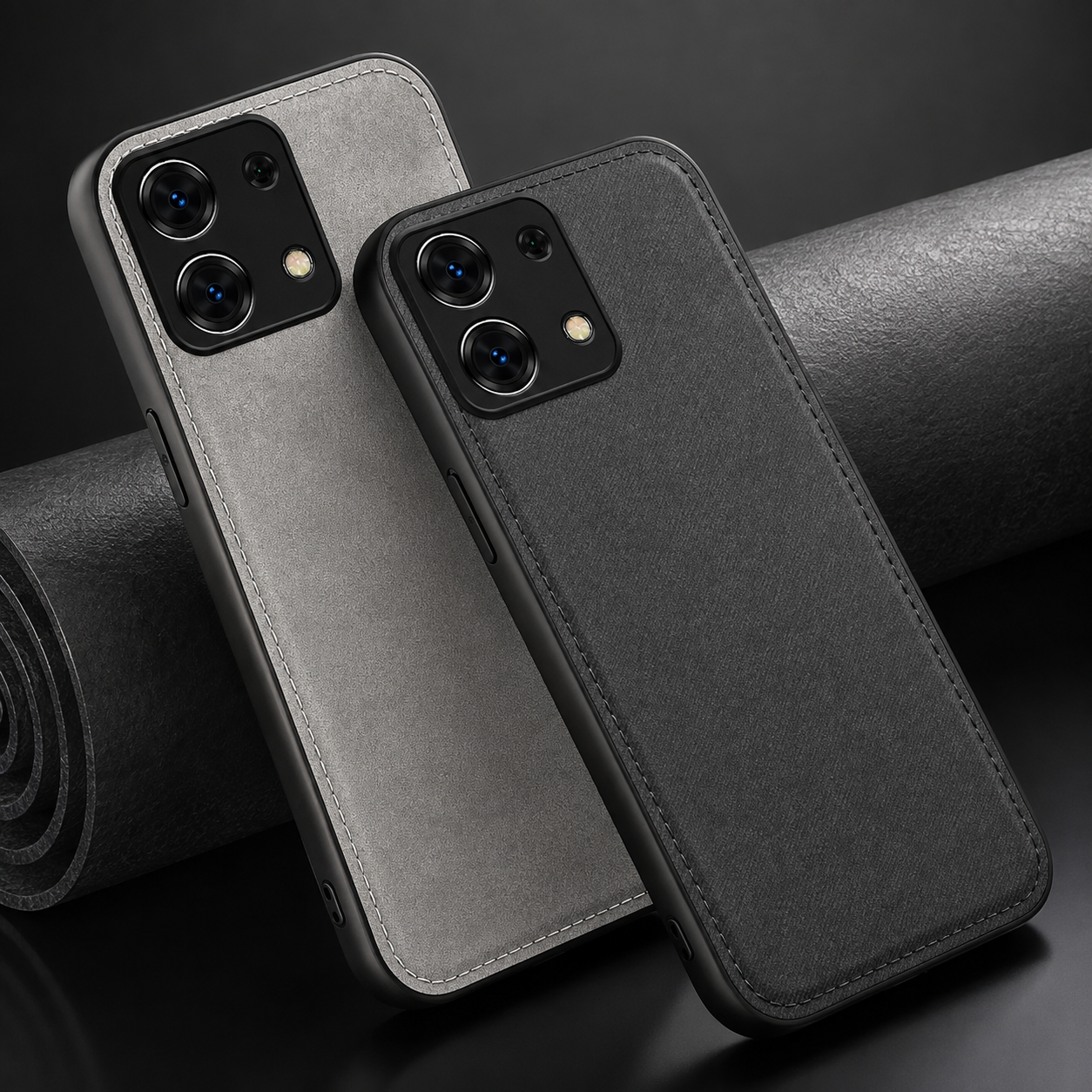 Premium Luxury iPhone Case MagSafe Compatible Canvas Texture Deer Design Cover Shockproof Bumper Frame Camera Protection Slim Protective Design Finish