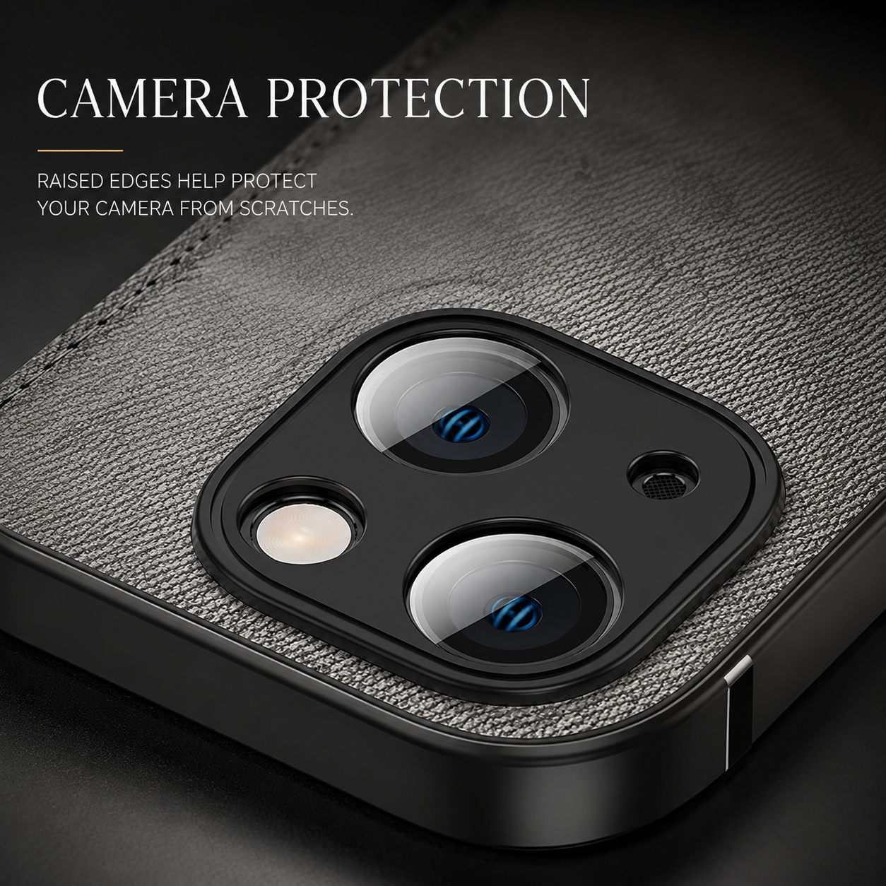 Premium Luxury iPhone Case MagSafe Compatible Canvas Texture Deer Design Cover Shockproof Bumper Frame Camera Protection Slim Protective Design Finish