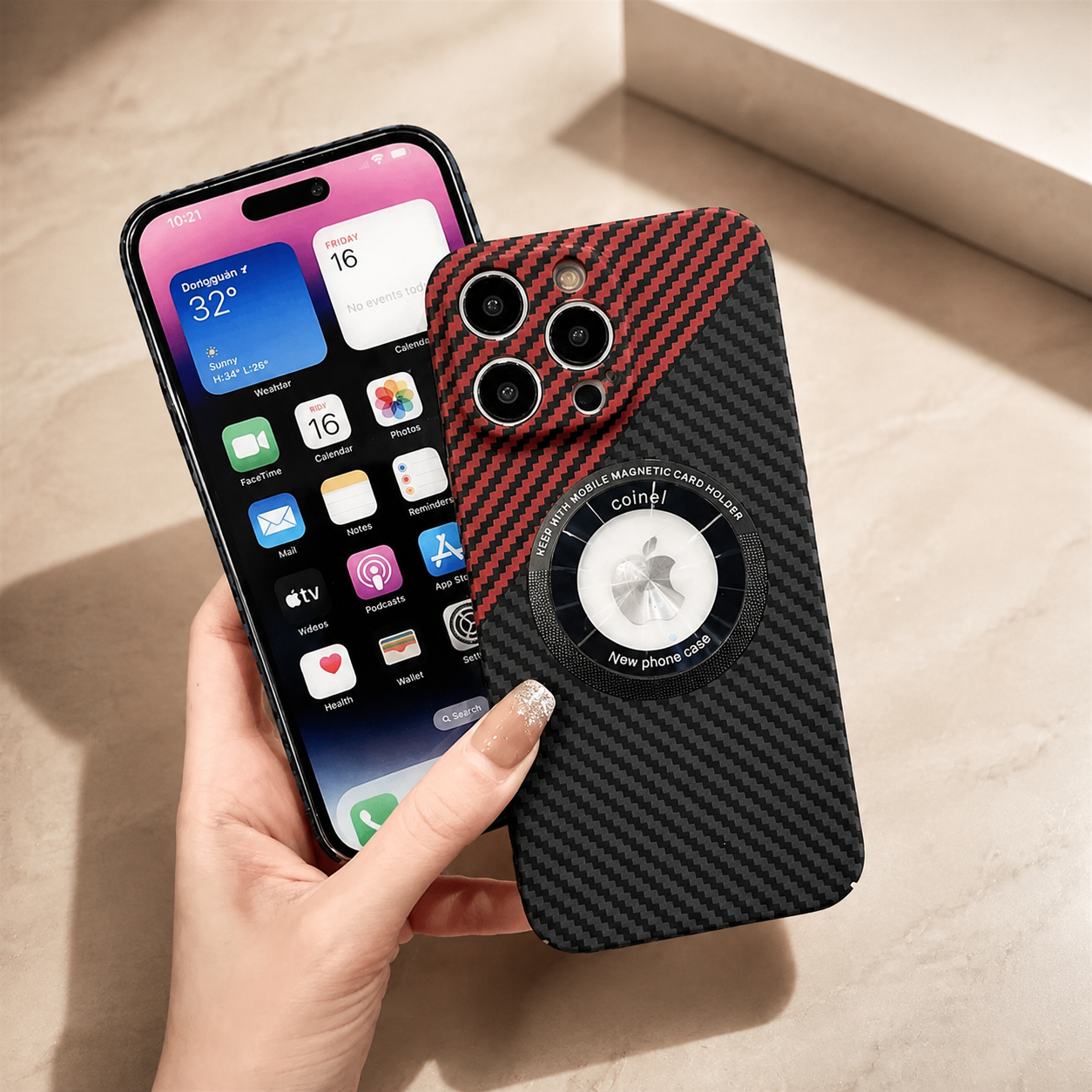 Premium Luxury iPhone Case MagSafe Compatible Carbon Fiber Magnetic Cover Shockproof Camera Lens Protection Slim Lightweight Protective Design Finish