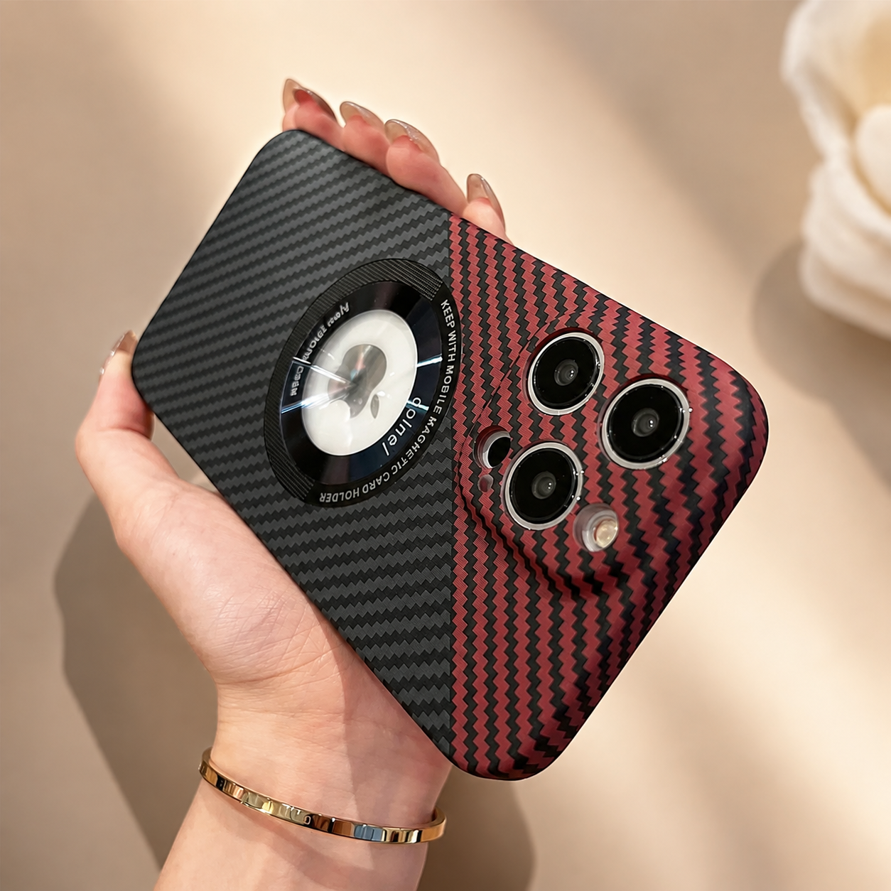 Premium Luxury iPhone Case MagSafe Compatible Carbon Fiber Magnetic Cover Shockproof Camera Lens Protection Slim Lightweight Protective Design Finish