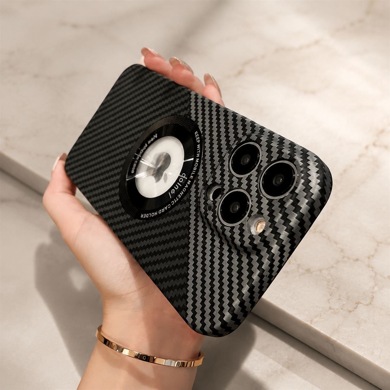 Premium Luxury iPhone Case MagSafe Compatible Carbon Fiber Magnetic Cover Shockproof Camera Lens Protection Slim Lightweight Protective Design Finish