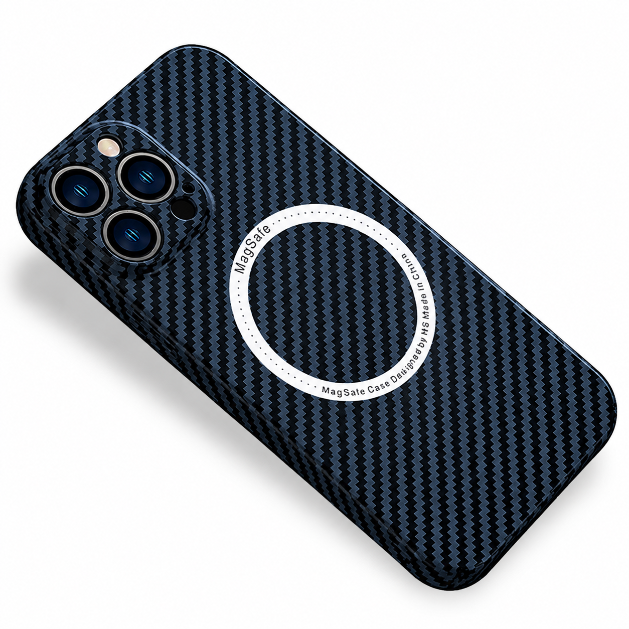 Premium Luxury iPhone Case MagSafe Compatible Carbon Fiber Magnetic Cover Shockproof Camera Lens Protection Slim Lightweight Protective Design Finish