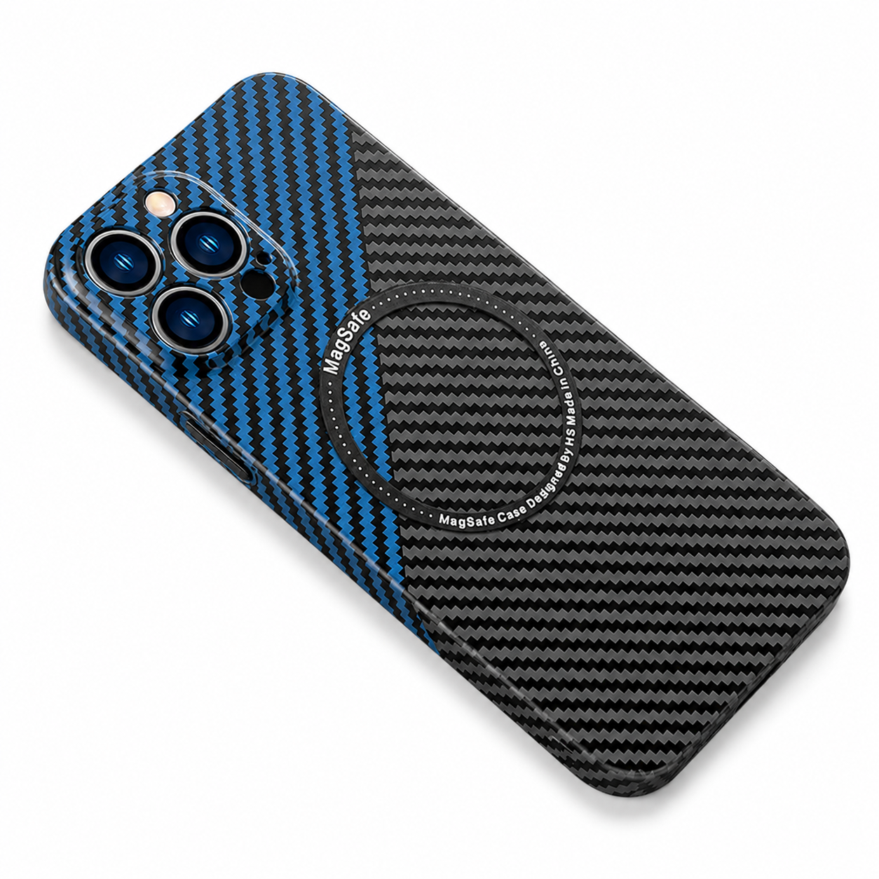 Premium Luxury iPhone Case MagSafe Compatible Carbon Fiber Magnetic Cover Shockproof Camera Lens Protection Slim Lightweight Protective Design Finish