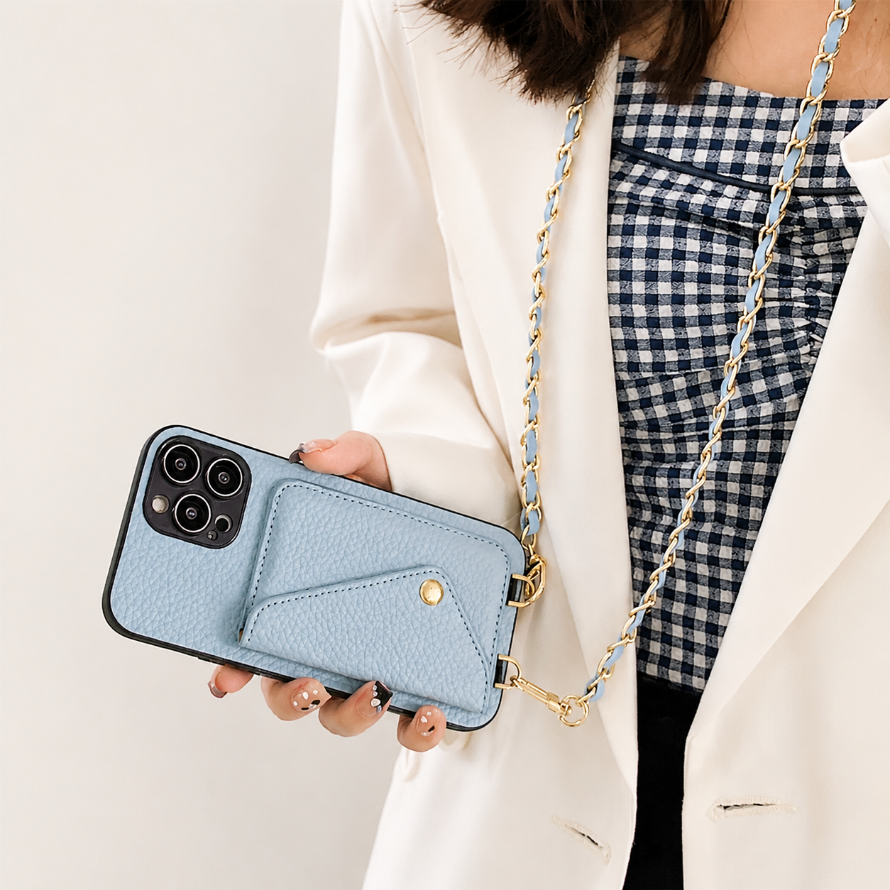 Premium Luxury iPhone Case MagSafe Compatible Crossbody Wallet Leather Cover Card Holder Strap Shockproof Camera Protection Slim Design Finish