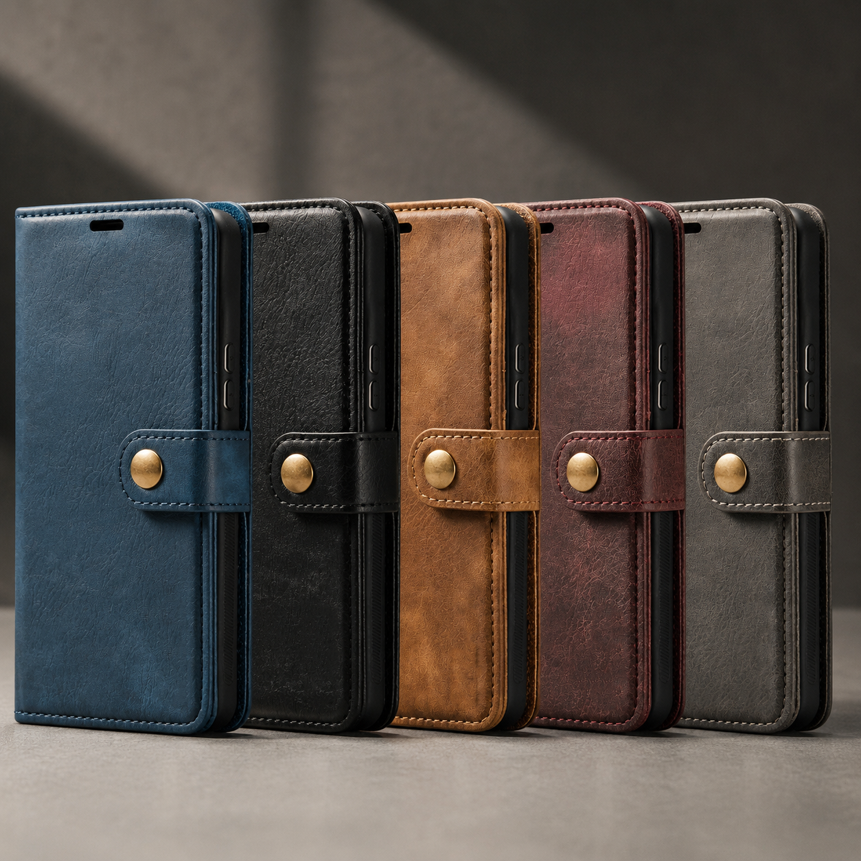 Premium Luxury iPhone Case MagSafe Compatible Detachable Magnetic Wallet Leather Cover Card Holder Shockproof Camera Protection Slim Design Finish