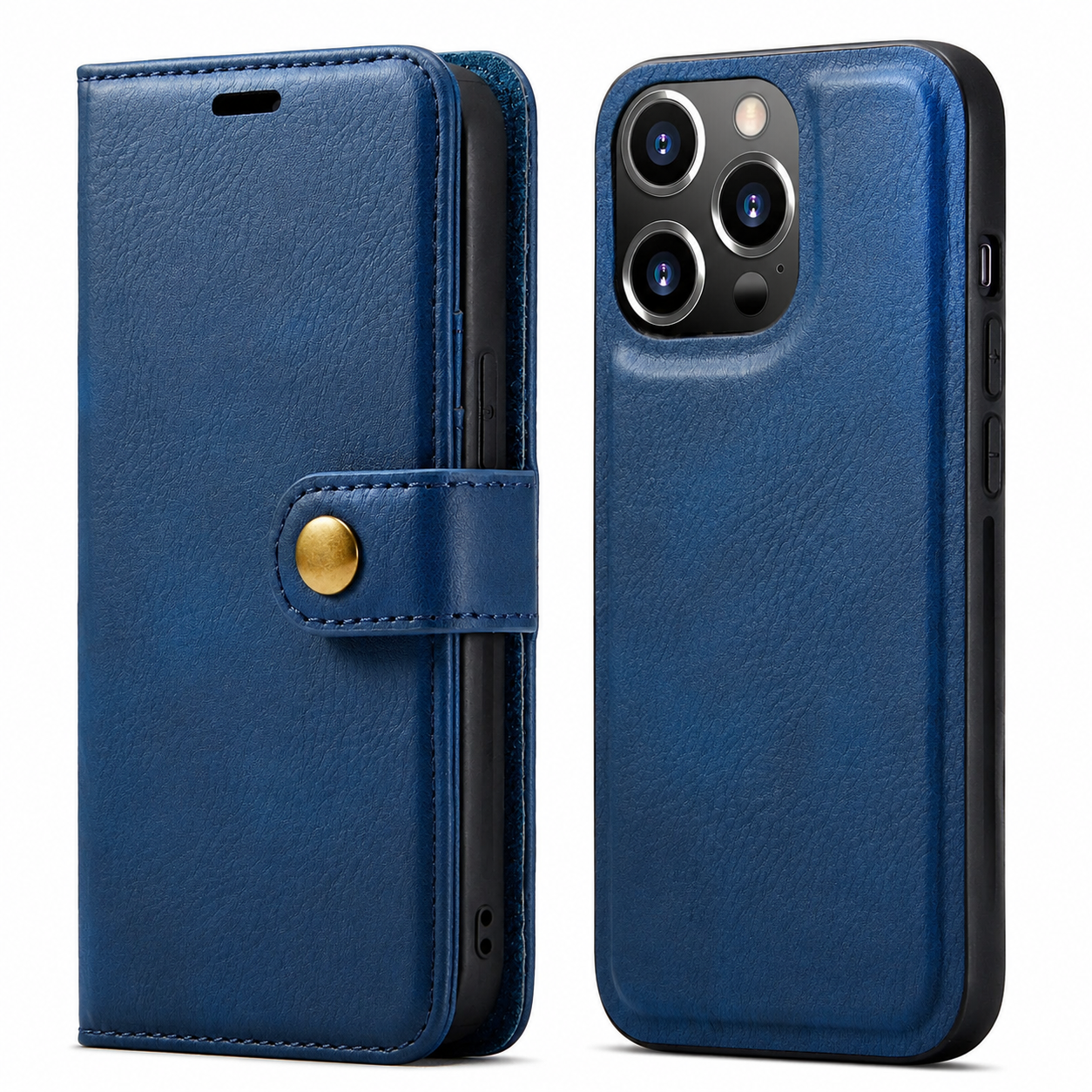 Premium Luxury iPhone Case MagSafe Compatible Detachable Magnetic Wallet Leather Cover Card Holder Shockproof Camera Protection Slim Design Finish