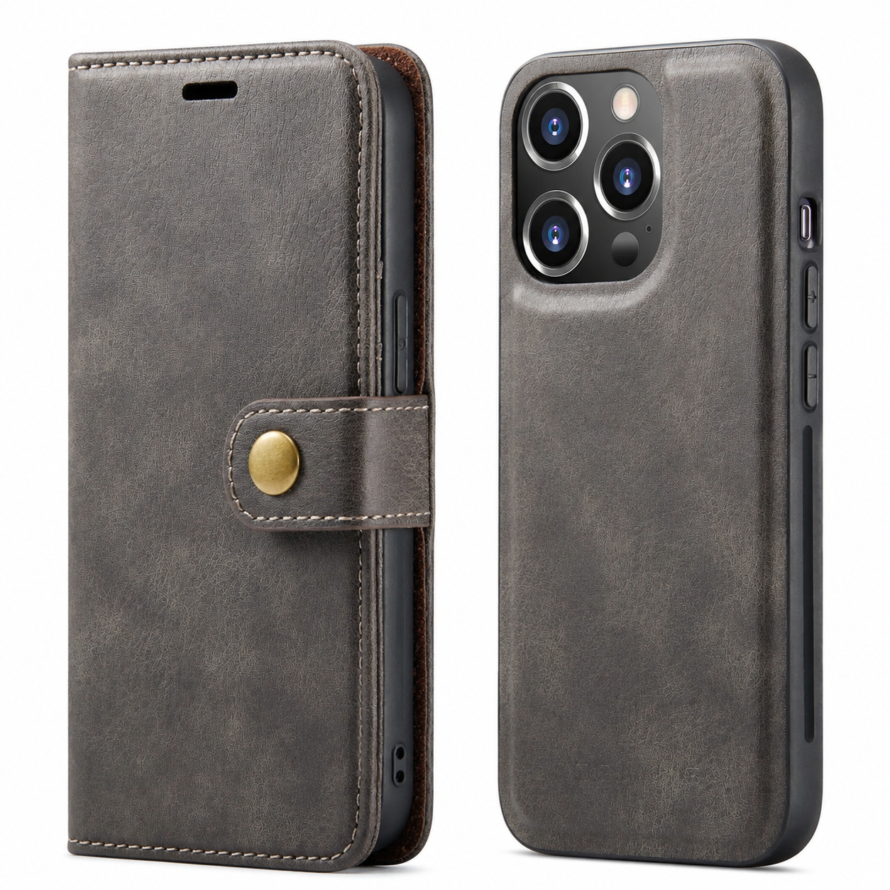 Premium Luxury iPhone Case MagSafe Compatible Detachable Magnetic Wallet Leather Cover Card Holder Shockproof Camera Protection Slim Design Finish