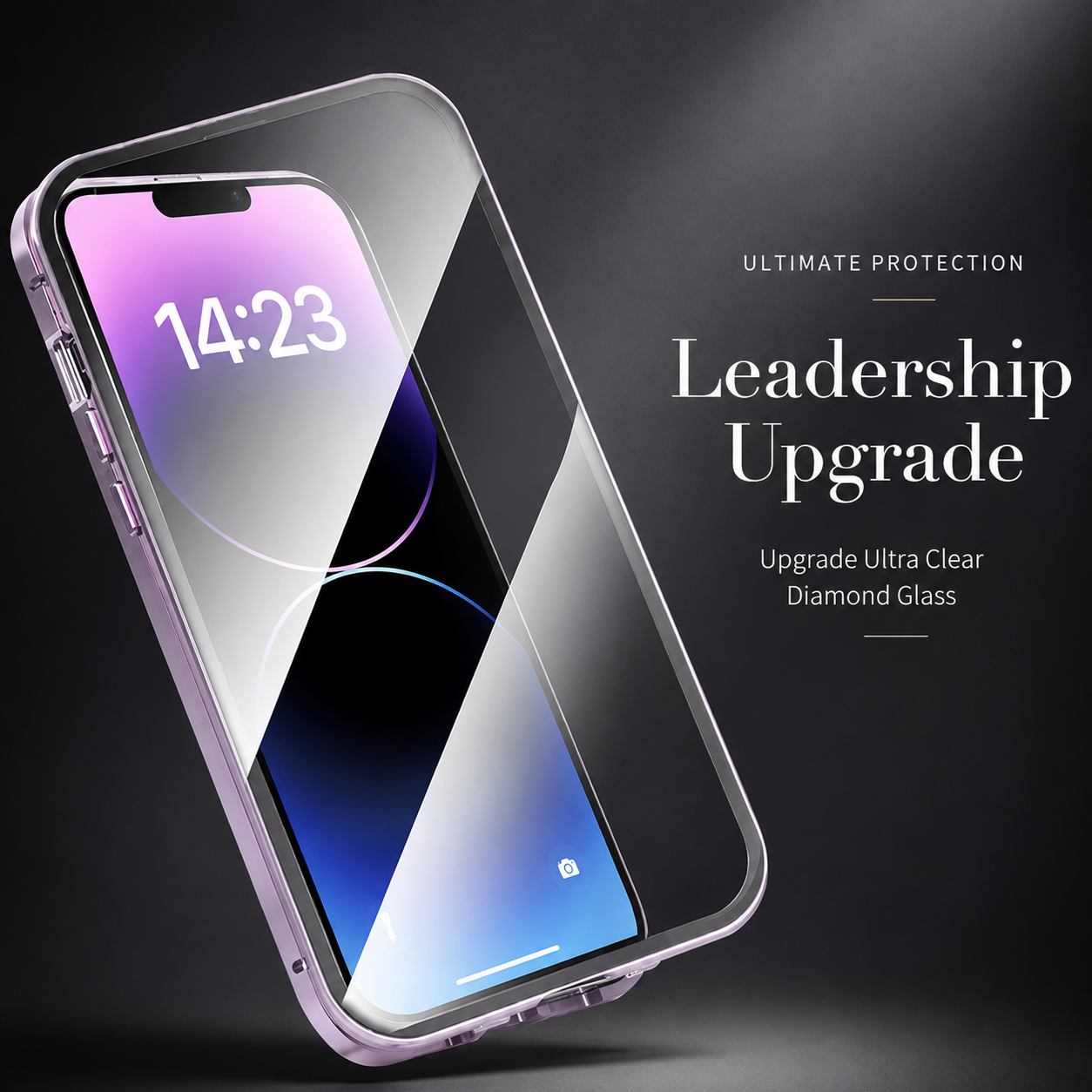 Premium Luxury iPhone Case MagSafe Compatible Double Sided Tempered Glass Metal Frame Cover Shockproof 360 Full Body Camera Protection Slim Design Finish