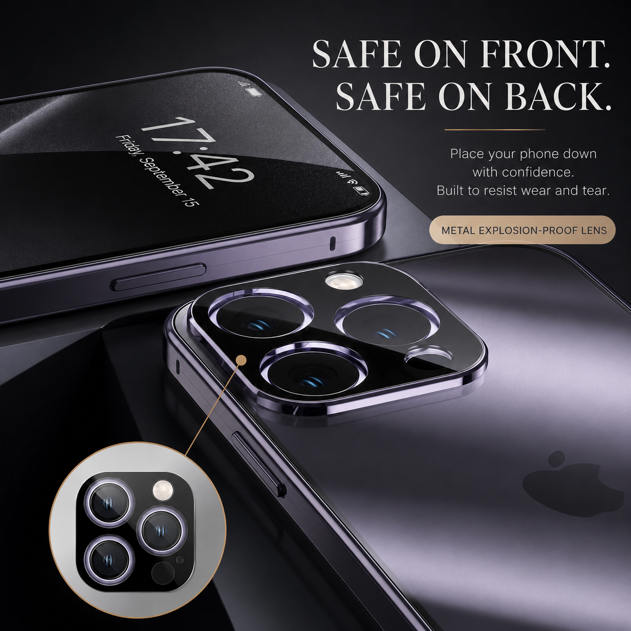 Premium Luxury iPhone Case MagSafe Compatible Double Sided Tempered Glass Metal Frame Cover Shockproof 360 Full Body Magnetic Fit Camera Protection Slim Design Finish