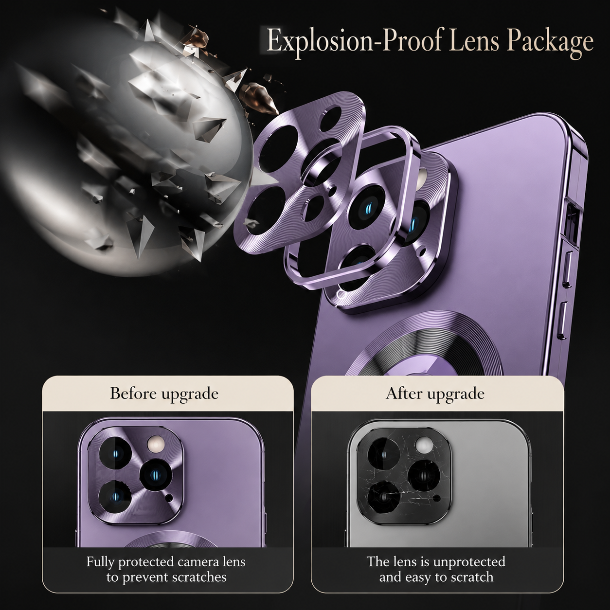 Premium Luxury iPhone Case MagSafe Compatible Double Sided Tempered Glass Privacy Cover Metal Frame Shockproof 360 Full Body Camera Protection Slim Design Finish