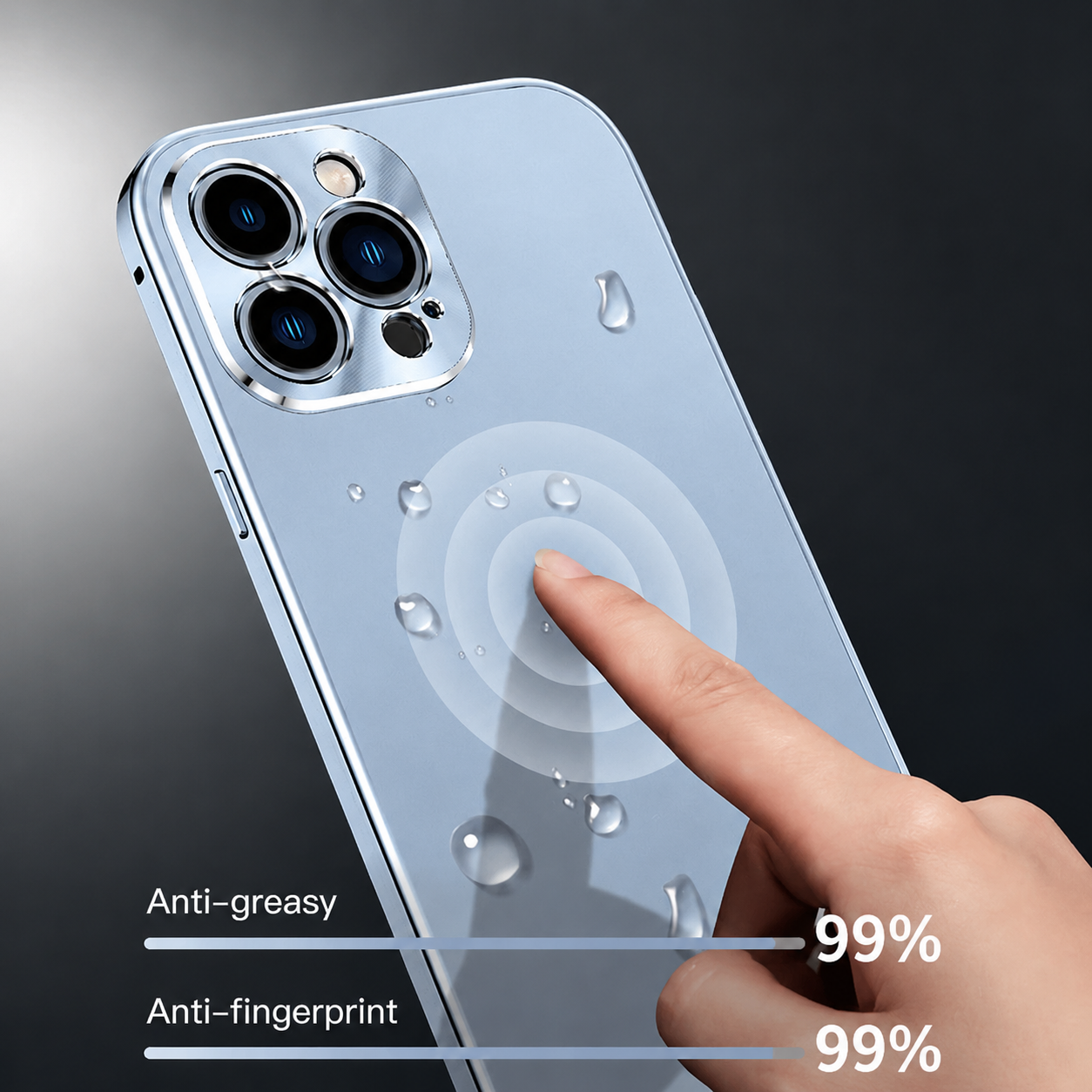Premium Luxury iPhone Case MagSafe Compatible Double Sided Tempered Glass Privacy Cover Metal Frame Shockproof 360 Full Body Camera Protection Slim Design Finish