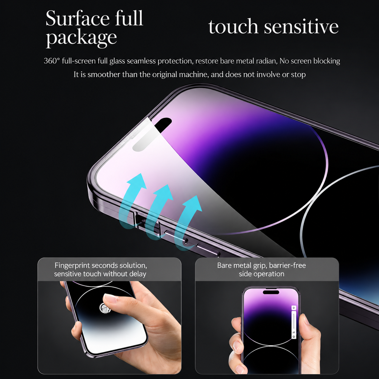 Premium Luxury iPhone Case MagSafe Compatible Double Sided Tempered Glass Privacy Cover Metal Frame Shockproof 360 Full Body Camera Protection Slim Design Finish