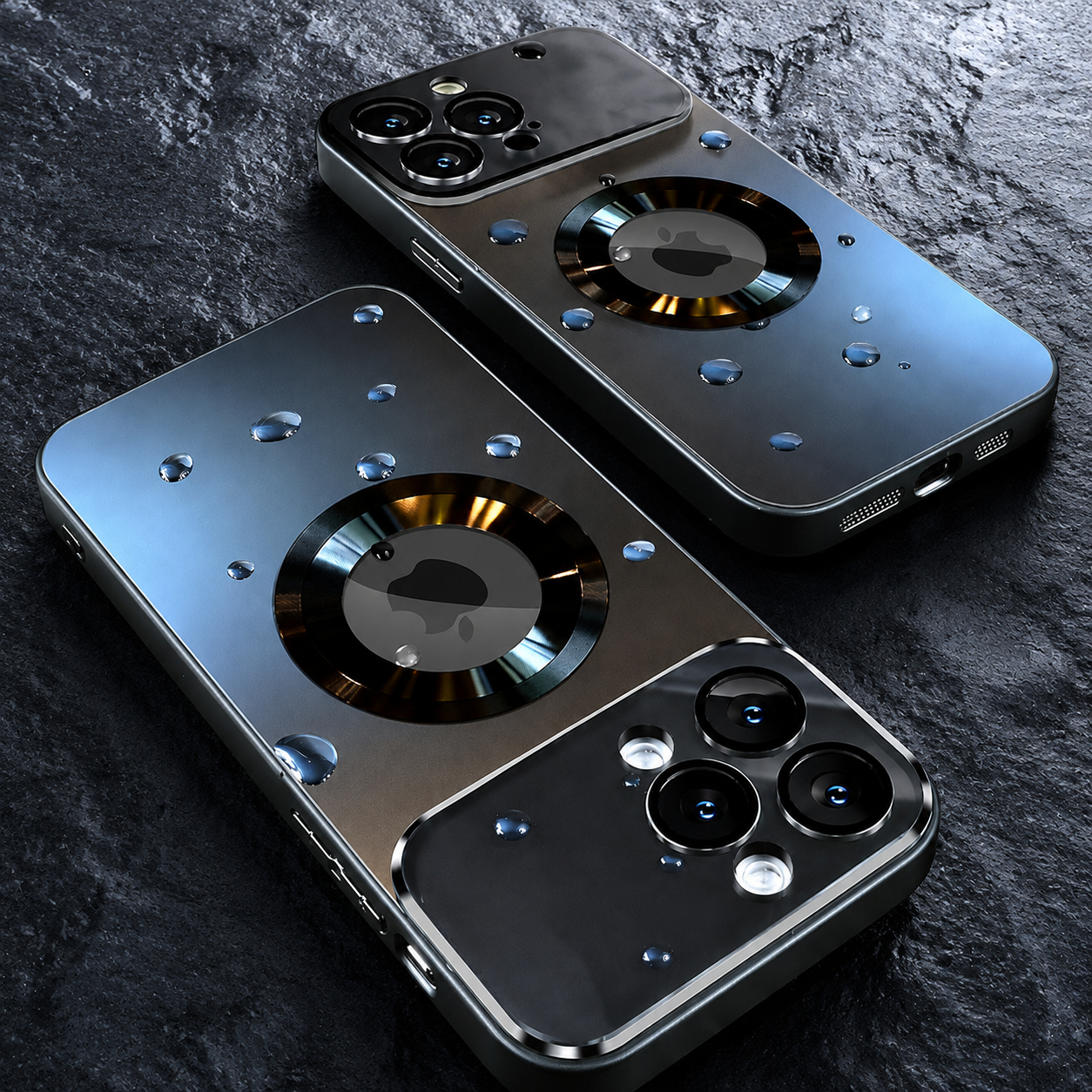 Premium Luxury iPhone Case MagSafe Compatible Electroplated Glass Cover Magnetic Shockproof Reflective Hard Back Camera Protection Slim Design Finish