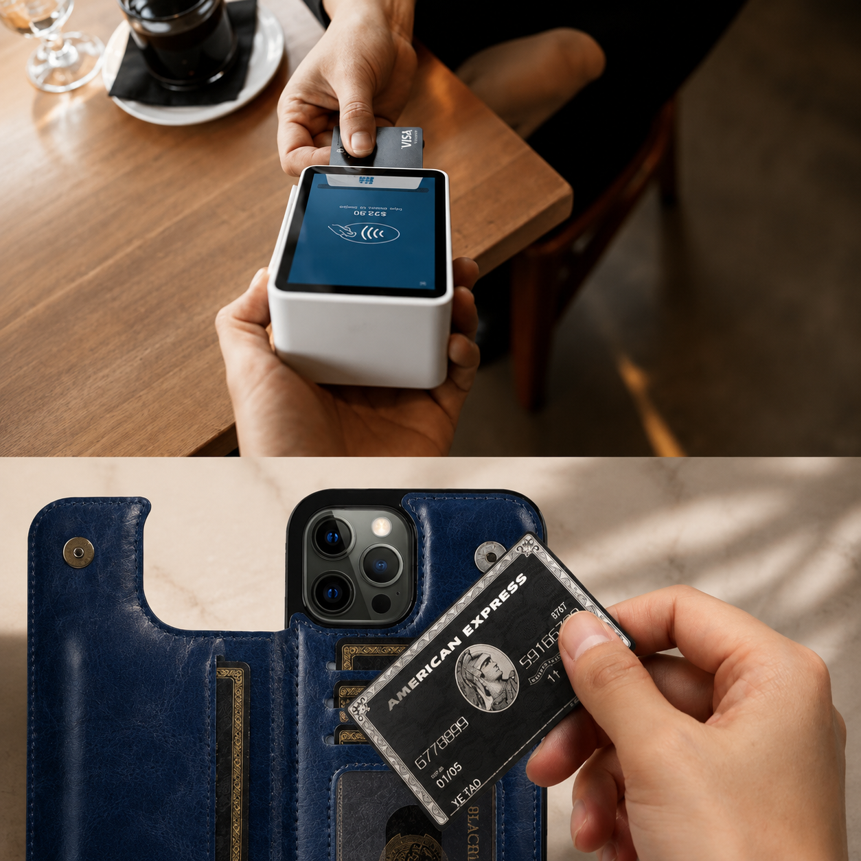 Premium Luxury iPhone Case MagSafe Compatible Flip Wallet Leather Cover RFID Blocking Card Holder Magnetic Closure Kickstand Shockproof Protective Design Finish
