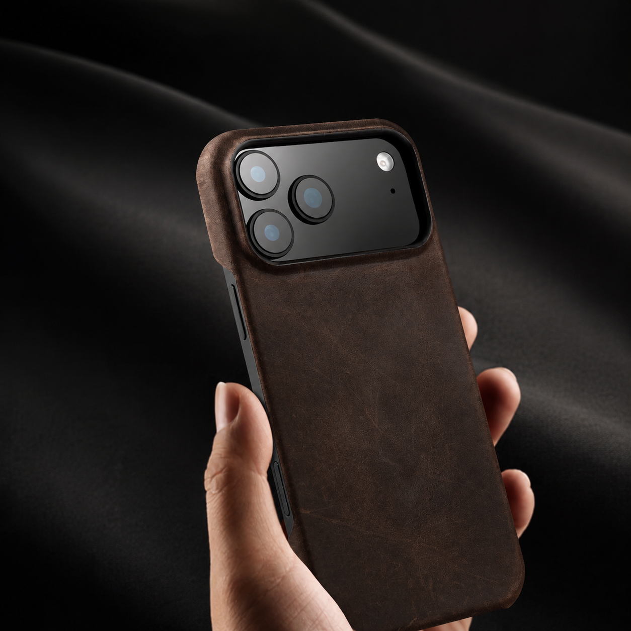 Premium Luxury iPhone Case MagSafe Compatible Genuine Cowhide Leather Pull Up Cover Retro Magnetic Shockproof Full Back Protective Durable Design
