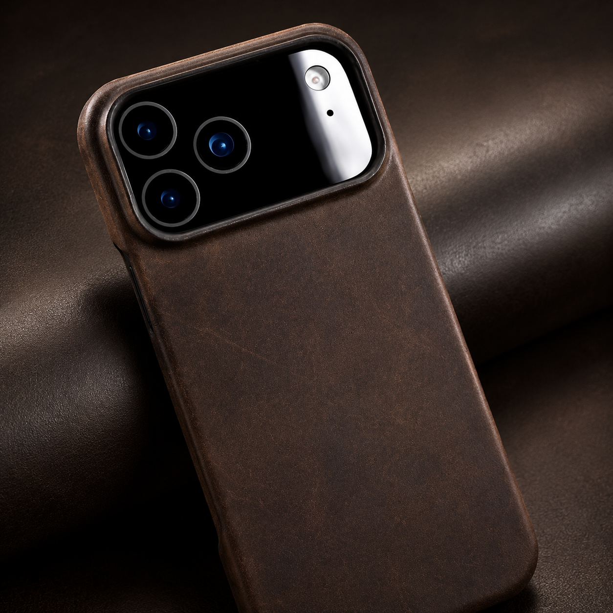 Premium Luxury iPhone Case MagSafe Compatible Genuine Cowhide Leather Pull Up Cover Retro Magnetic Shockproof Full Back Protective Durable Design
