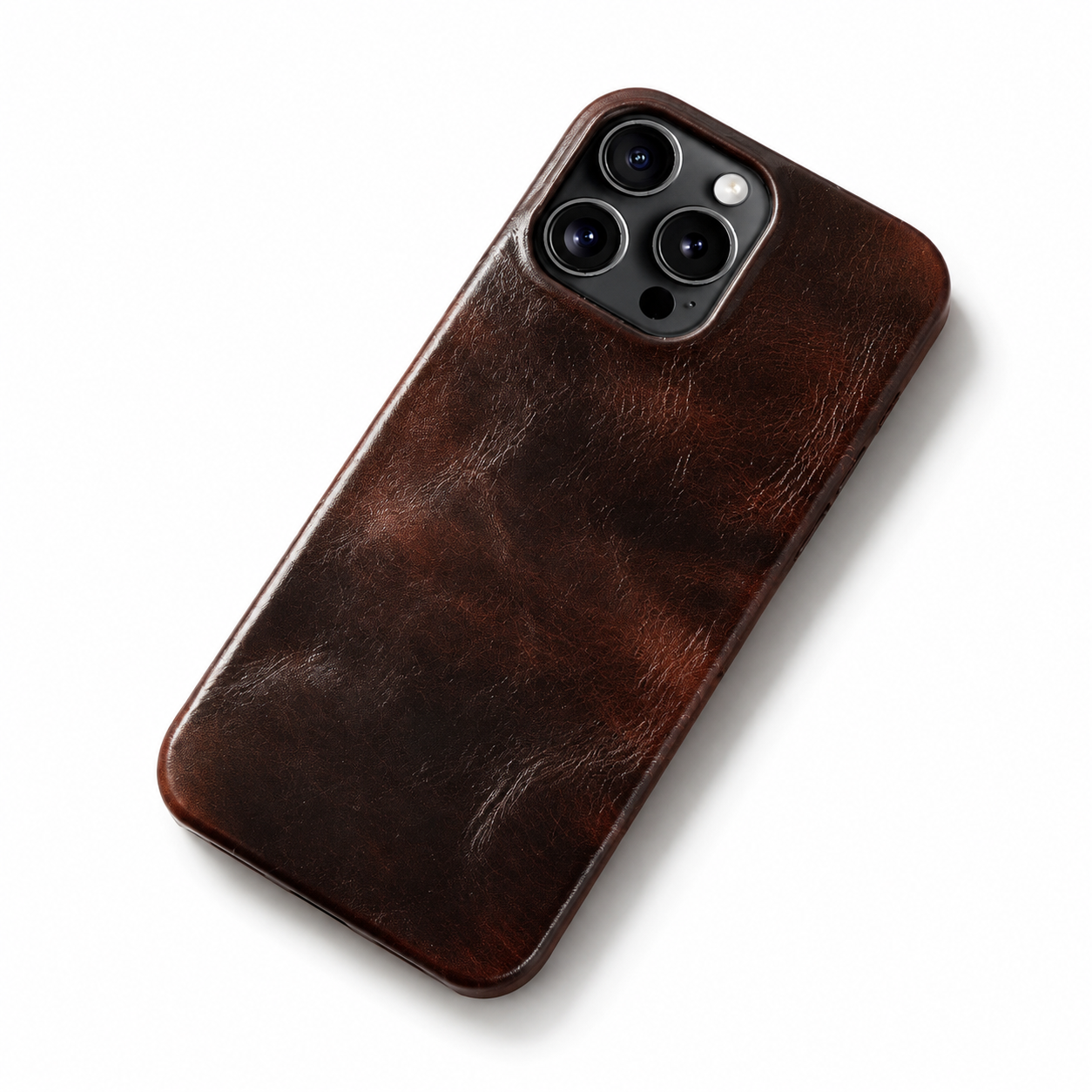 Premium Luxury iPhone Case MagSafe Compatible Genuine Leather Cover Strap Design Shockproof Camera Protection Slim Carry Durable Design Finish