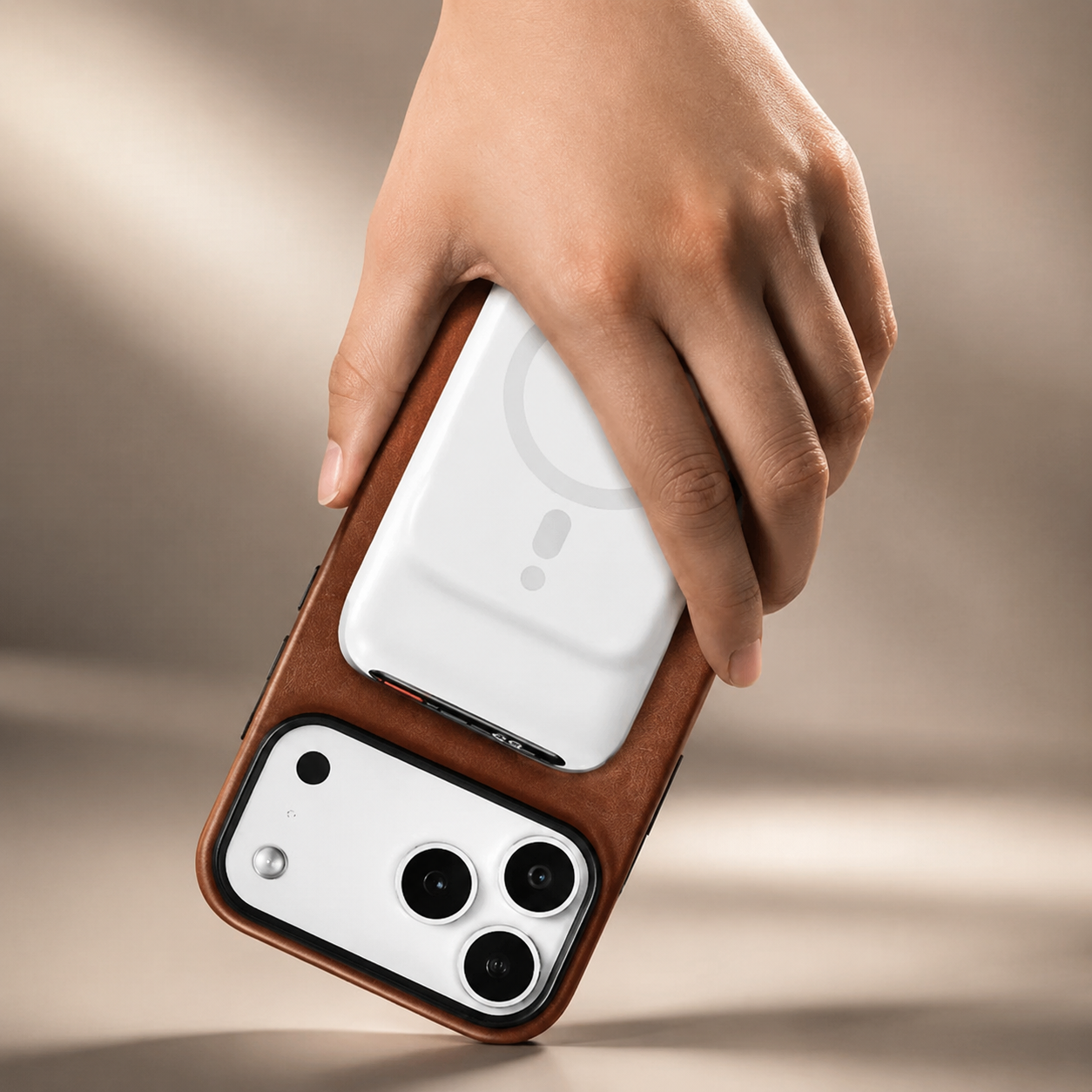 Premium Luxury iPhone Case MagSafe Compatible Genuine Leather Slim Fit Cover Shockproof Full Coverage Anti Fingerprint Non Slip Durable Design