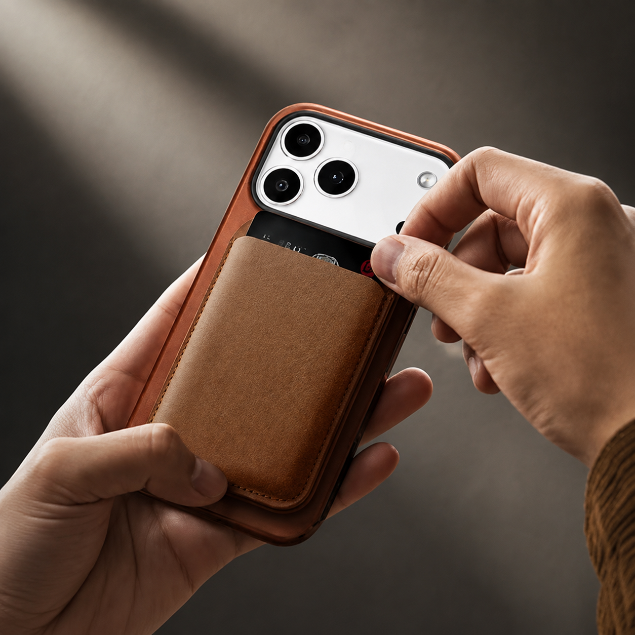 Premium Luxury iPhone Case MagSafe Compatible Genuine Leather Slim Fit Cover Shockproof Full Coverage Anti Fingerprint Non Slip Durable Design
