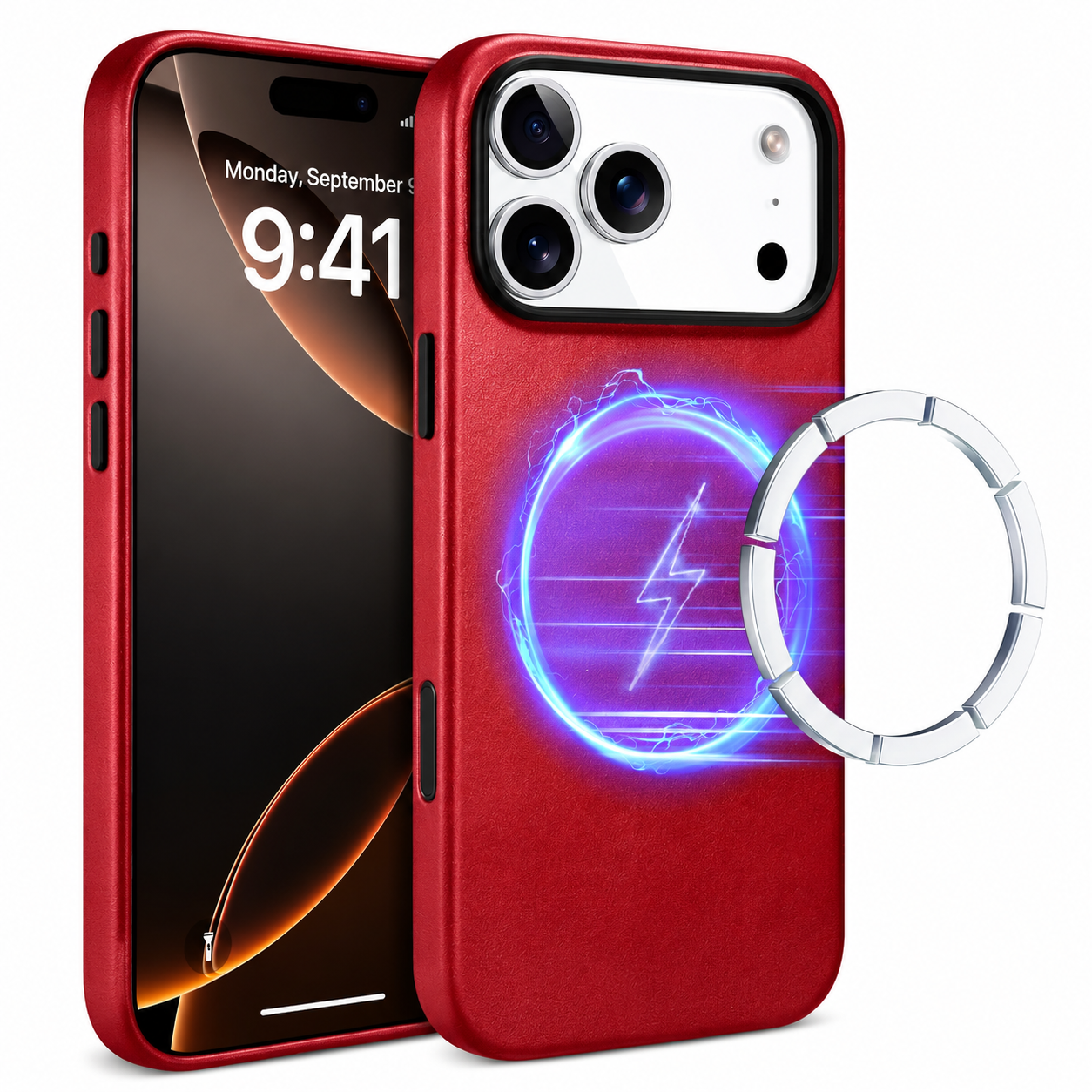 Premium Luxury iPhone Case MagSafe Compatible Genuine Leather Slim Fit Cover Shockproof Full Coverage Anti Fingerprint Non Slip Durable Design