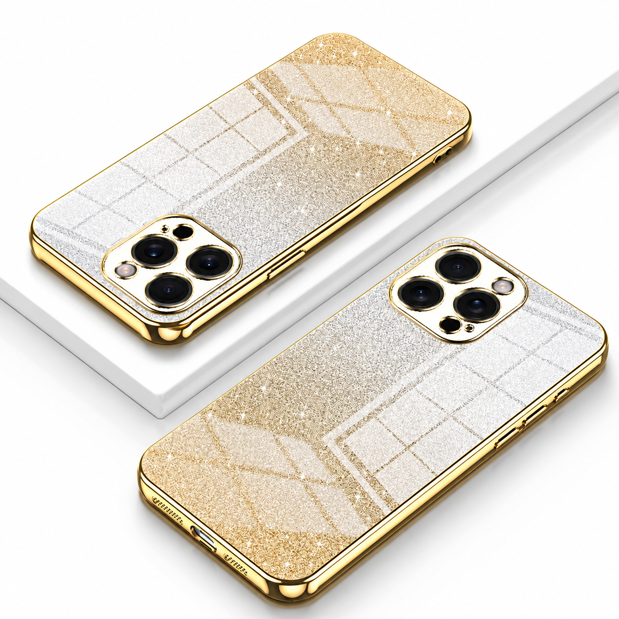 Premium Luxury iPhone Case MagSafe Compatible Glitter TPU Cover Shockproof Camera Lens Protection Slim Protective Durable Design Finish Style Matte