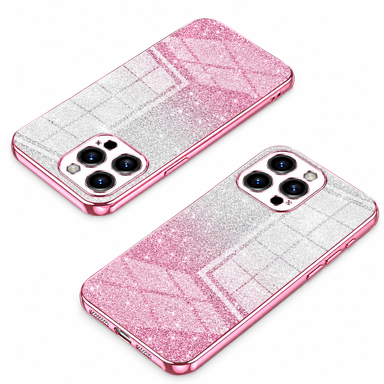 Premium Luxury iPhone Case MagSafe Compatible Glitter TPU Cover Shockproof Camera Lens Protection Slim Protective Durable Design Finish Style Matte