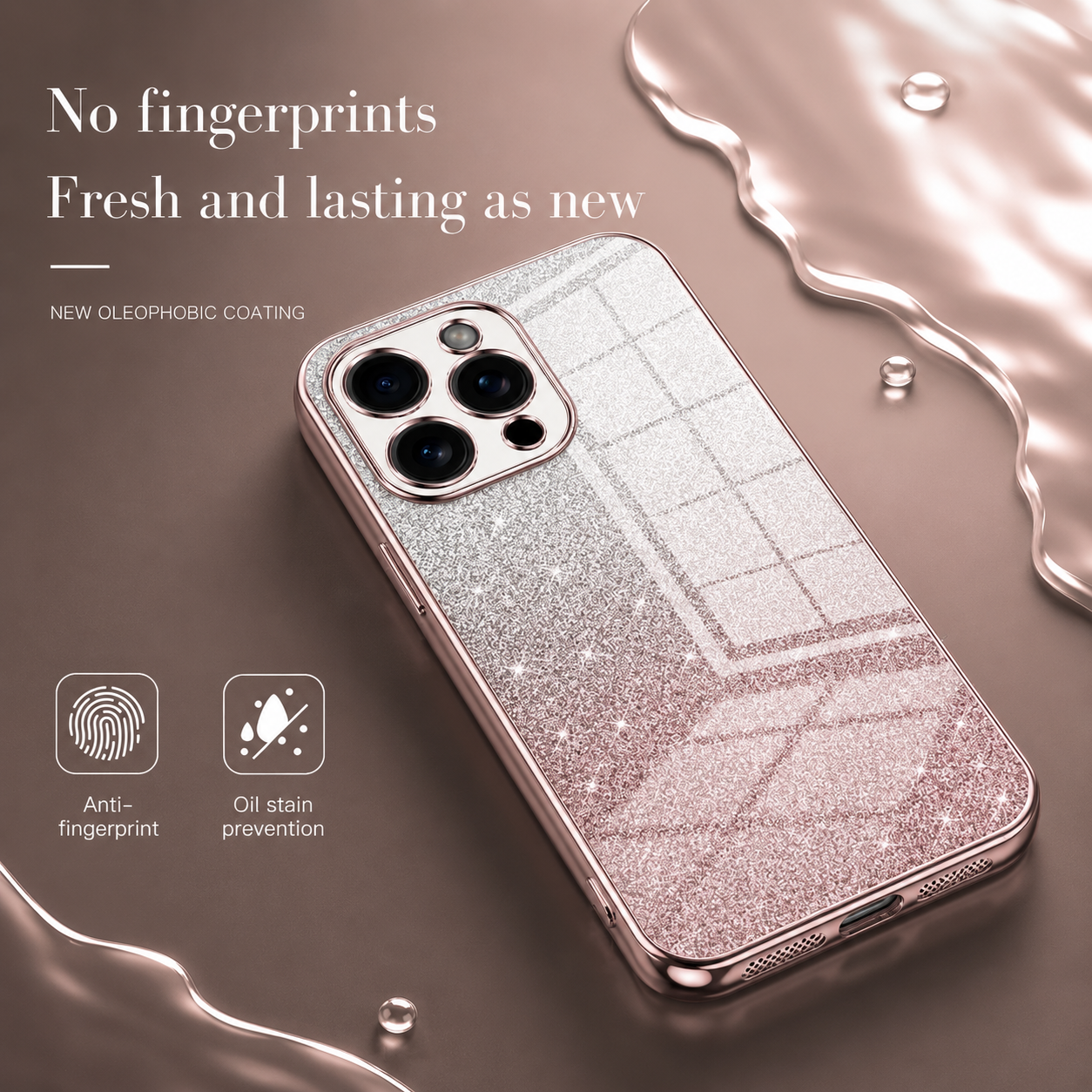 Premium Luxury iPhone Case MagSafe Compatible Glitter TPU Cover Shockproof Camera Lens Protection Slim Protective Durable Design Finish Style Matte