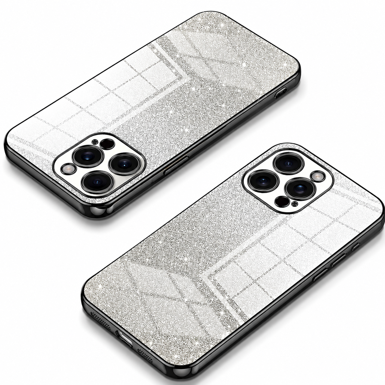 Premium Luxury iPhone Case MagSafe Compatible Glitter TPU Cover Shockproof Camera Lens Protection Slim Protective Durable Design Finish Style Matte