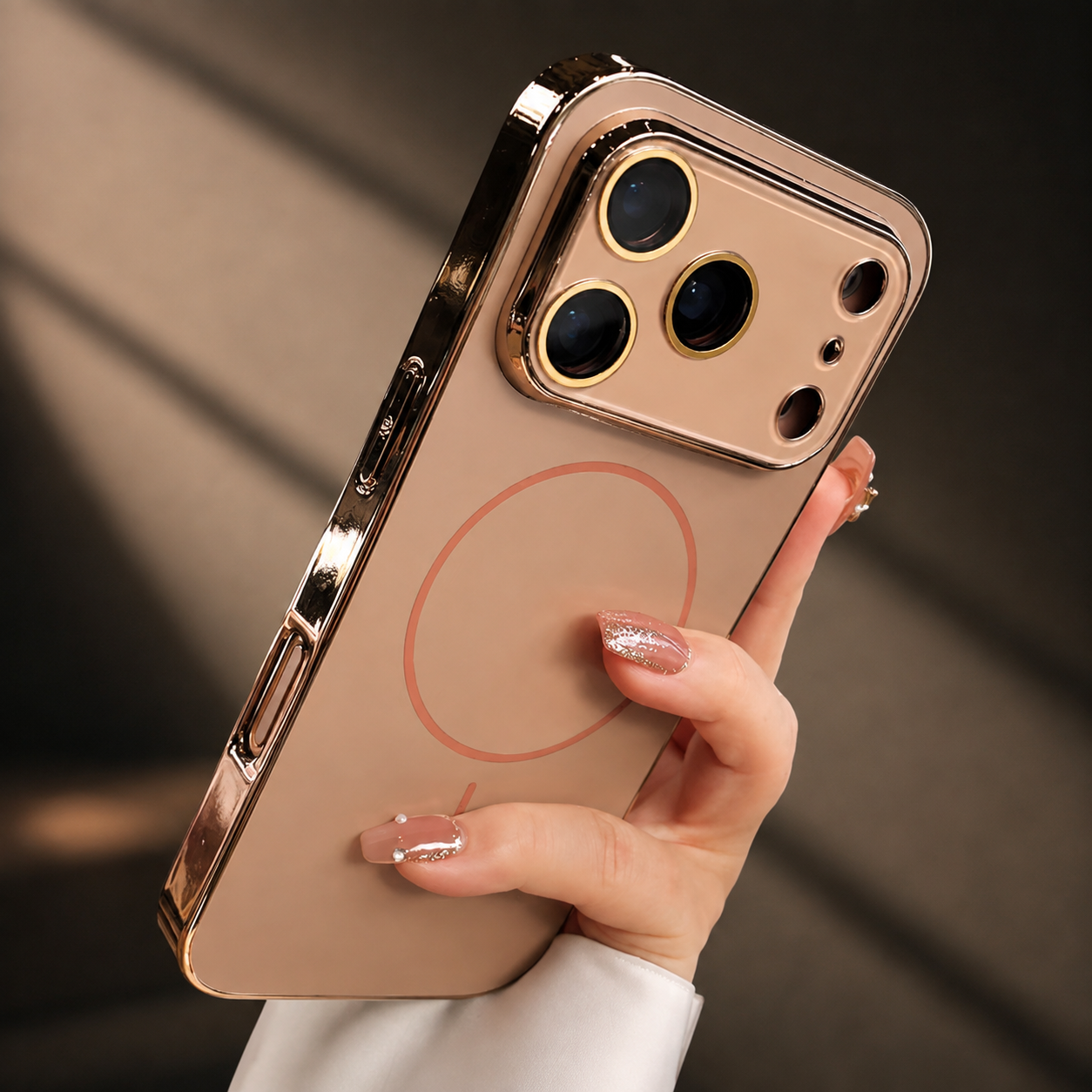 Premium Luxury iPhone Case MagSafe Compatible Hard PC Cover Tempered Glass Camera Protection Shockproof Anti Fingerprint Color Collision Durable Design