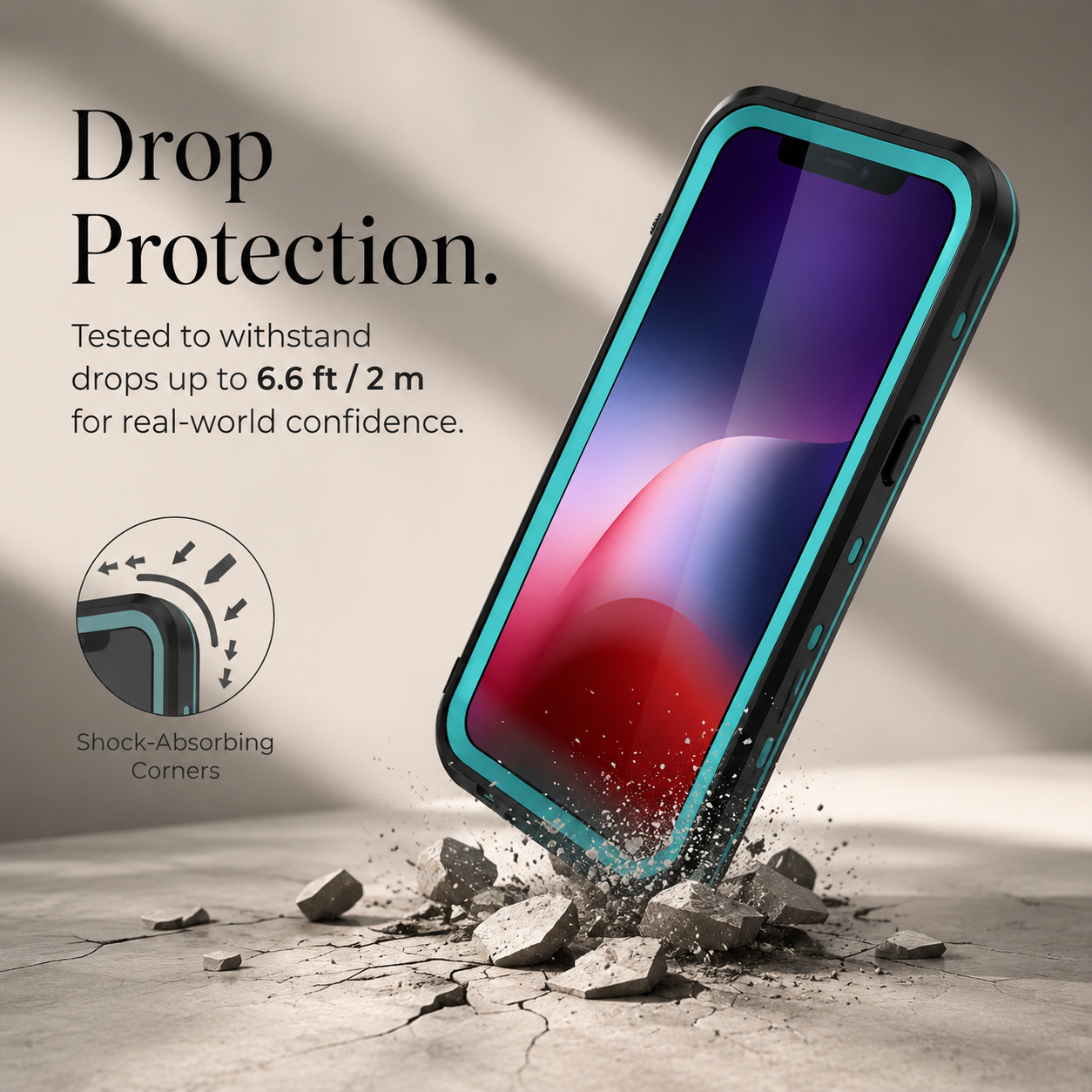 Premium Luxury iPhone Case MagSafe Compatible IP68 Waterproof 360 Full Body Sealed Cover Shockproof Transparent Camera Protection Durable Design