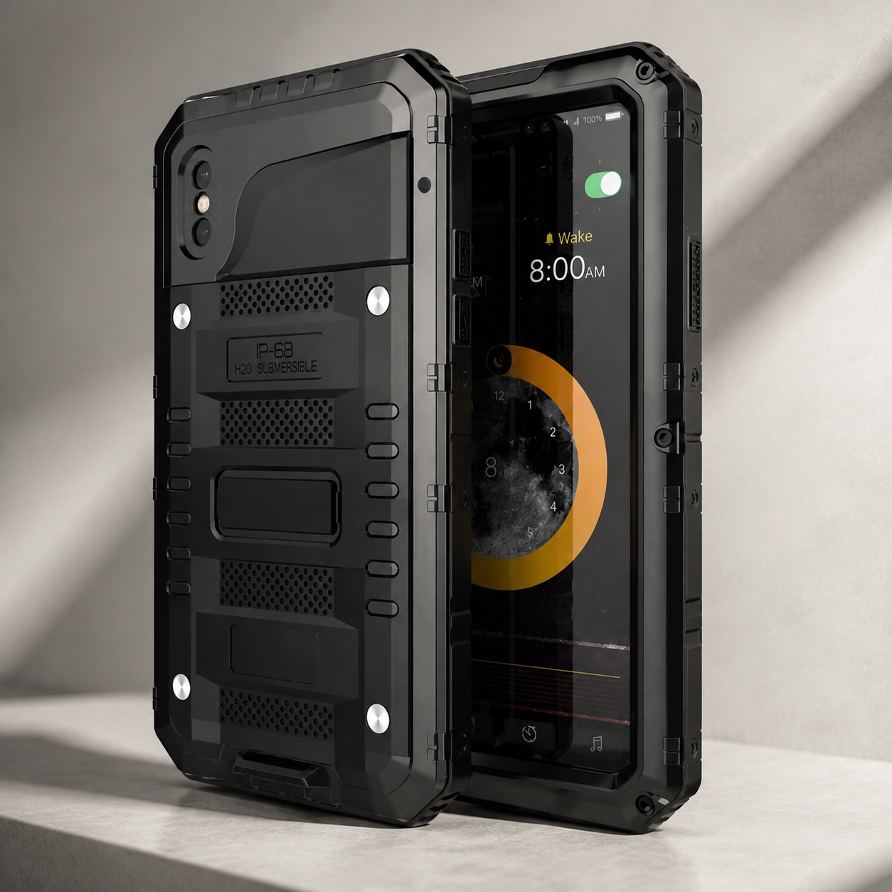 Premium Luxury iPhone Case MagSafe Compatible IP68 Waterproof Aluminum Armor Cover Shockproof Full Body Protection Camera Lens Guard Rugged Design Finish