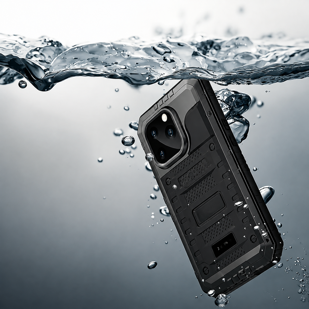 Premium Luxury iPhone Case MagSafe Compatible IP68 Waterproof Aluminum Armor Cover Shockproof Full Body Protection Camera Lens Guard Rugged Design Finish
