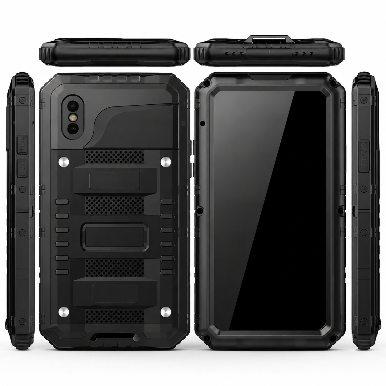 Premium Luxury iPhone Case MagSafe Compatible IP68 Waterproof Aluminum Armor Cover Shockproof Full Body Protection Camera Lens Guard Rugged Design Finish
