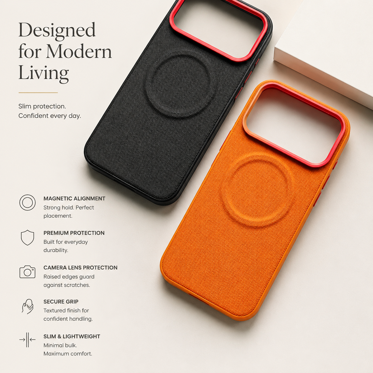Premium Luxury iPhone Case MagSafe Compatible Leather Cover Diamond Texture Shockproof PC TPU Hybrid Individual Buttons Durable Protective Design