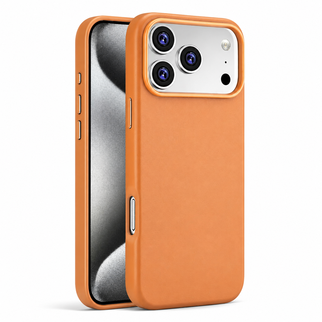 Premium Luxury iPhone Case MagSafe Compatible Leather Cover Strong Magnetic Support Half Wrapped Shockproof Protective Durable Design Premium Finish