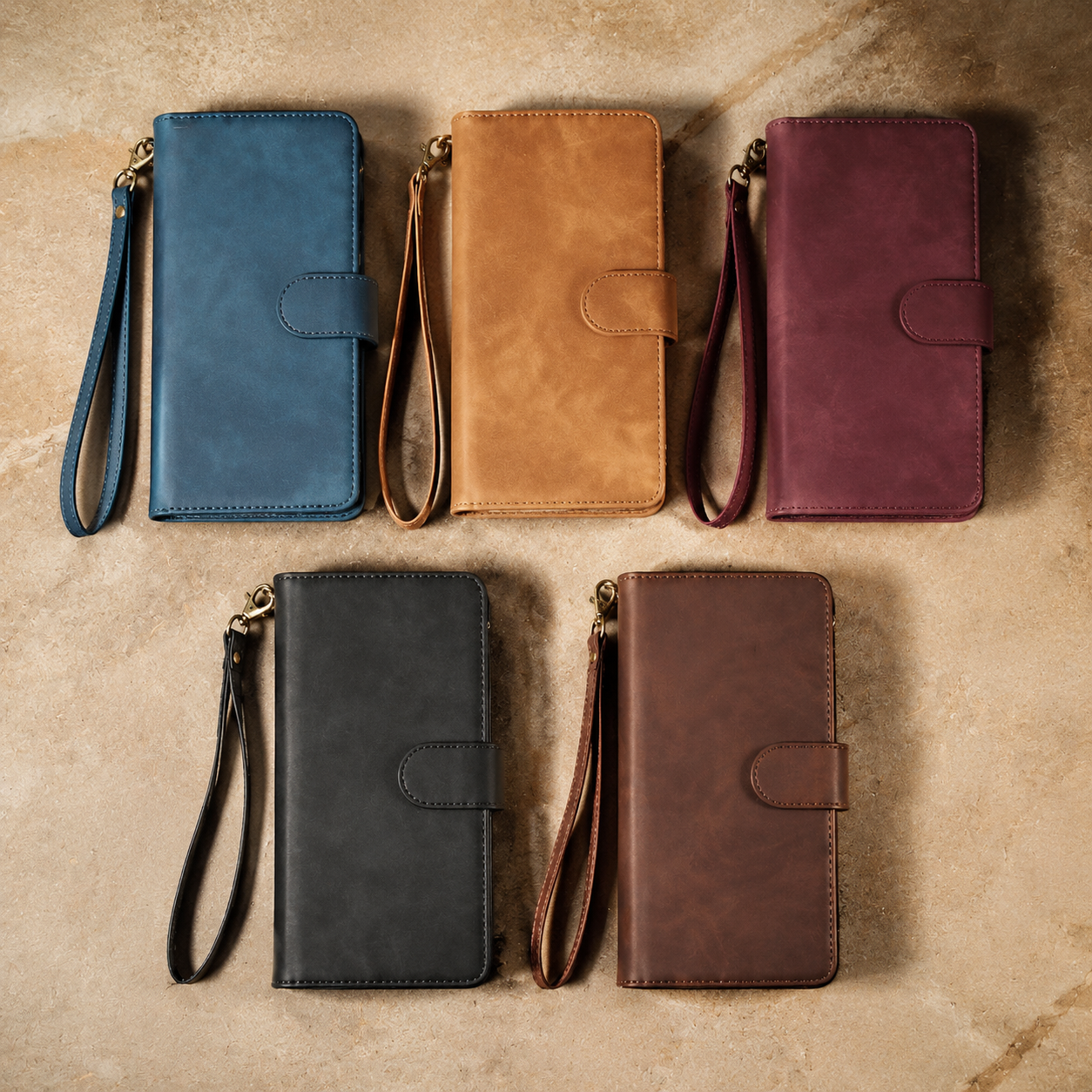Premium Luxury iPhone Case MagSafe Compatible Leather Wallet Cover Card Holder Magnetic Closure Shockproof Camera Protection Slim Design Finish