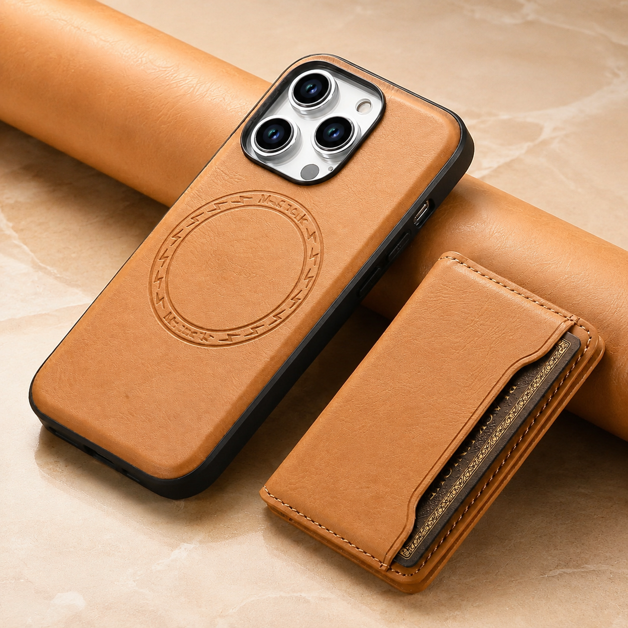Premium Luxury iPhone Case MagSafe Compatible Leather Wallet Cover Card Holder Shockproof Camera Protection Slim Protective Durable Design Finish