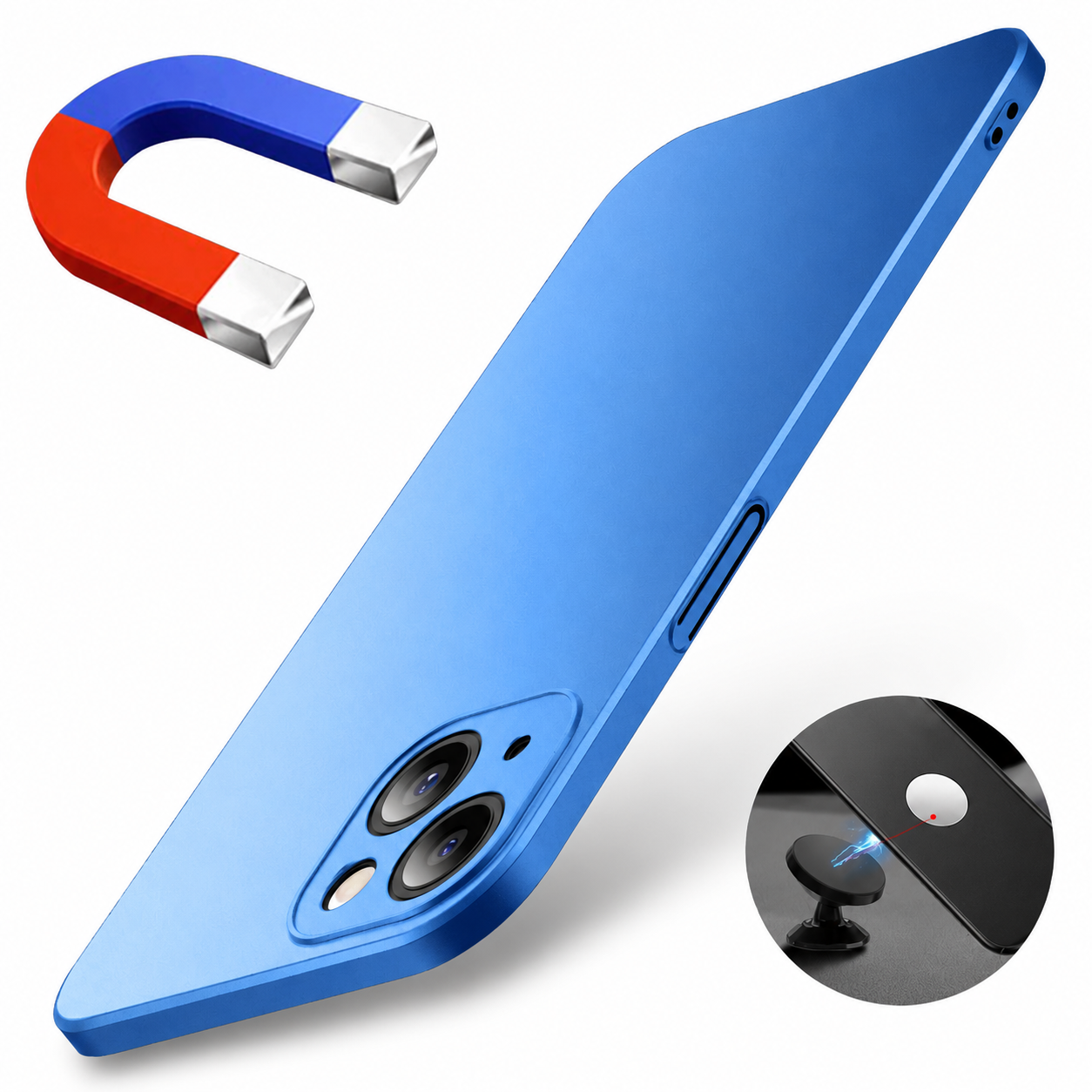 Premium Luxury iPhone Case MagSafe Compatible Magnetic Car Mount Cover Matte Shockproof Camera Protection Ultra Thin Slim Durable Design Finish