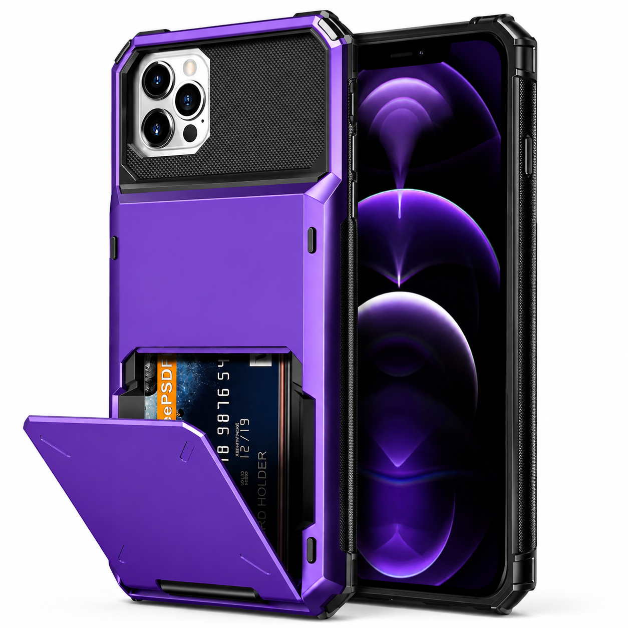 Premium Luxury iPhone Case MagSafe Compatible Magnetic Wallet Cover 4 Card Holder Shockproof Camera Protection Slim Protective Durable Design Finish