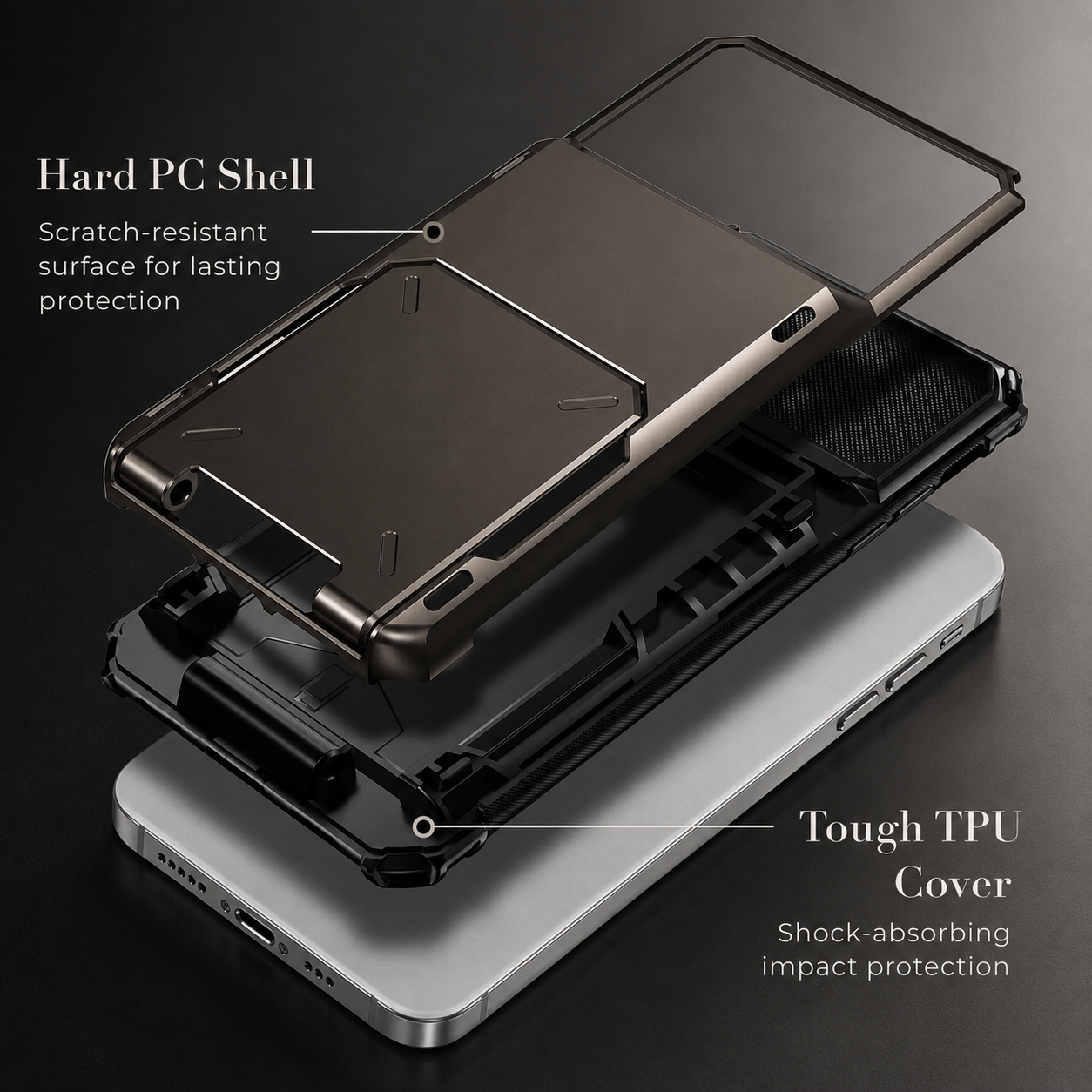 Premium Luxury iPhone Case MagSafe Compatible Magnetic Wallet Cover 4 Card Holder Shockproof Camera Protection Slim Protective Durable Design Finish