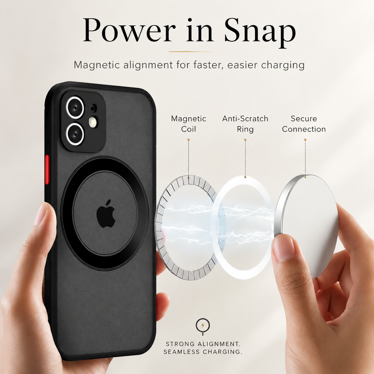 Premium Luxury iPhone Case MagSafe Compatible Matte Magnetic Cover Shockproof Camera Lens Protection Slim Protective Durable Design Finish Style