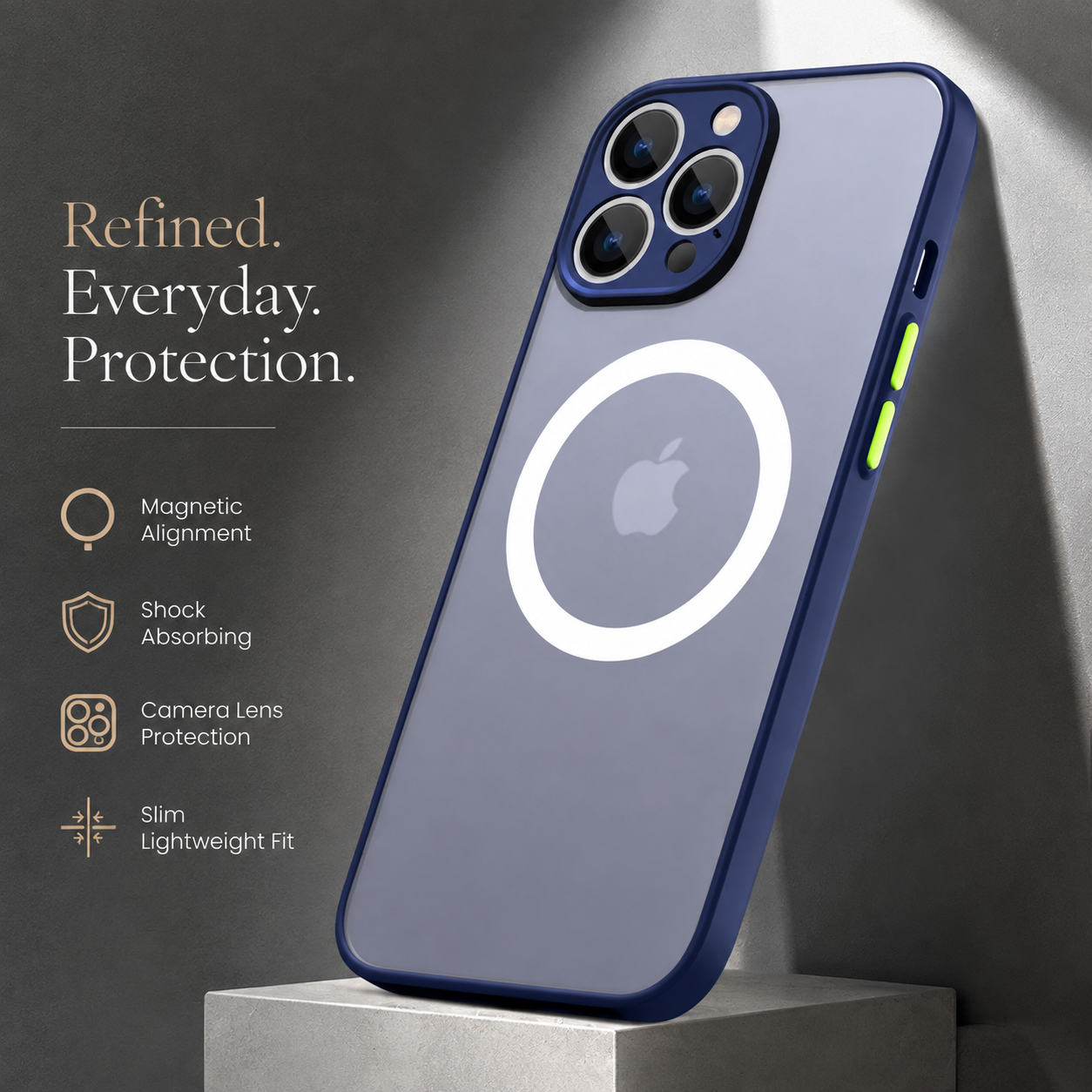 Premium Luxury iPhone Case MagSafe Compatible Matte Magnetic Cover Shockproof Camera Lens Protection Slim Protective Durable Design Finish Style