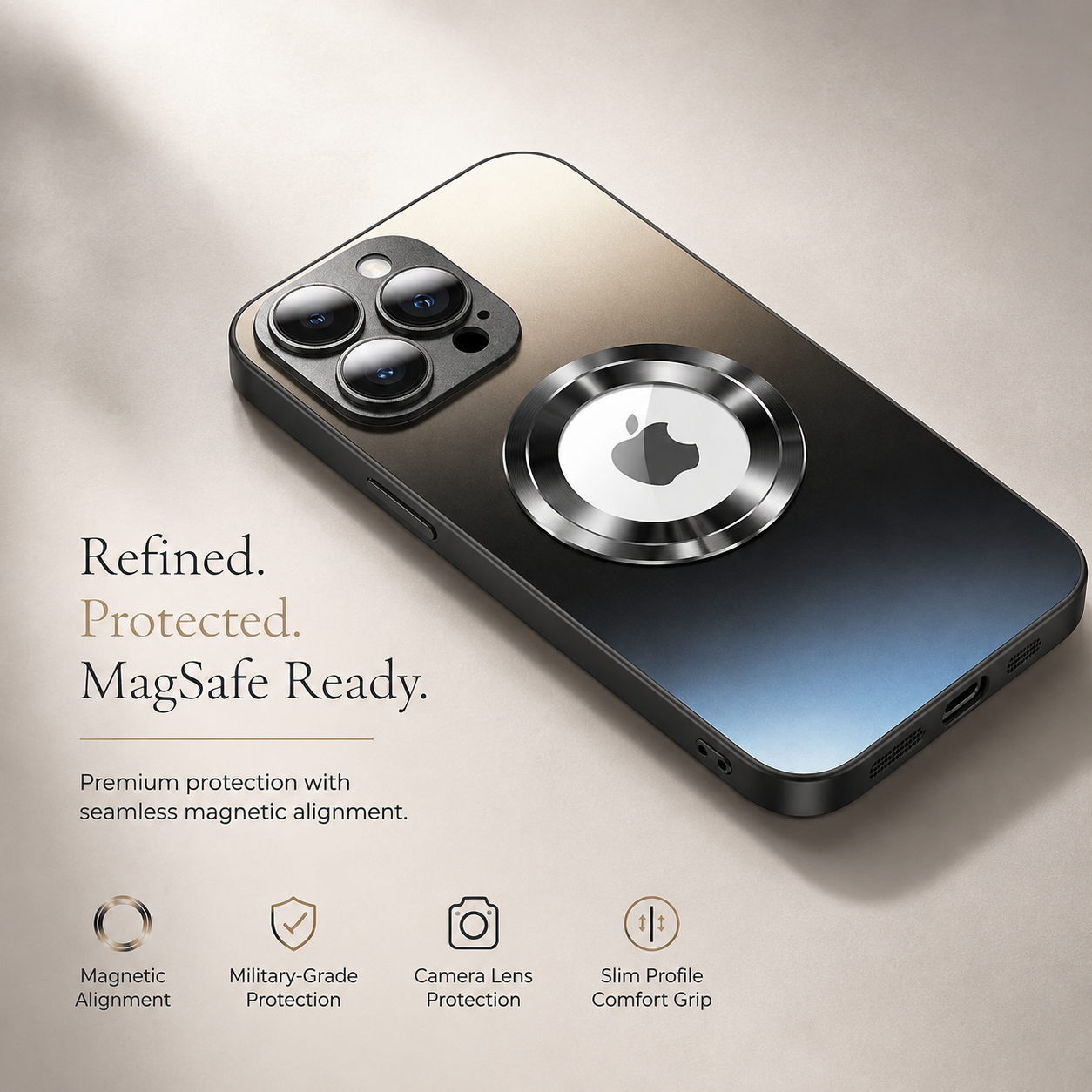 Premium Luxury iPhone Case MagSafe Compatible Matte Magnetic Cover Shockproof Camera Lens Protection Slim Protective Durable Design Finish Style Fit